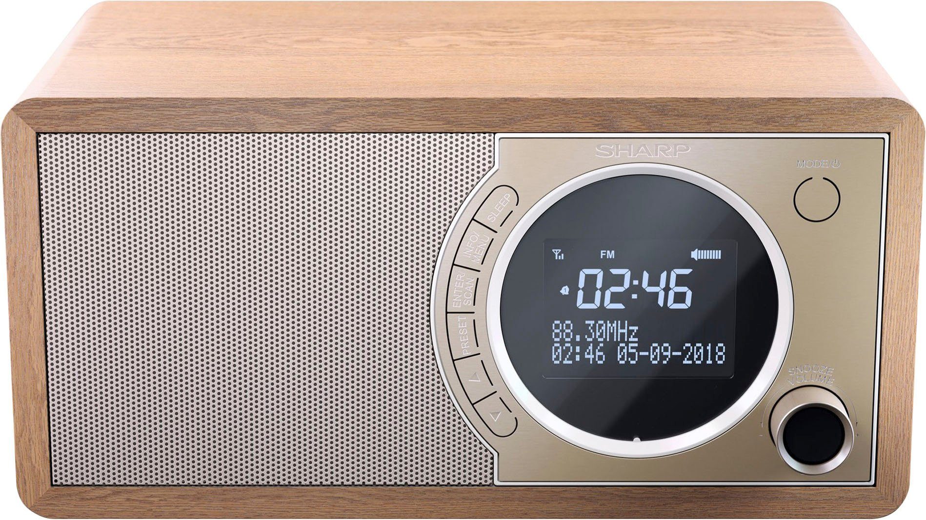 Sharp DR-450 Digitalradio (DAB) (Automatische Senderverfolgung, Digitalradio (DAB), FM-Tuner mit RDS, 6 W)