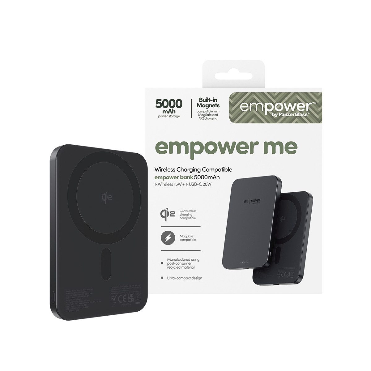 PanzerGlass empowerâ„¢ by ® empowerâ„¢ Bank | 5000mAh | Space Black
