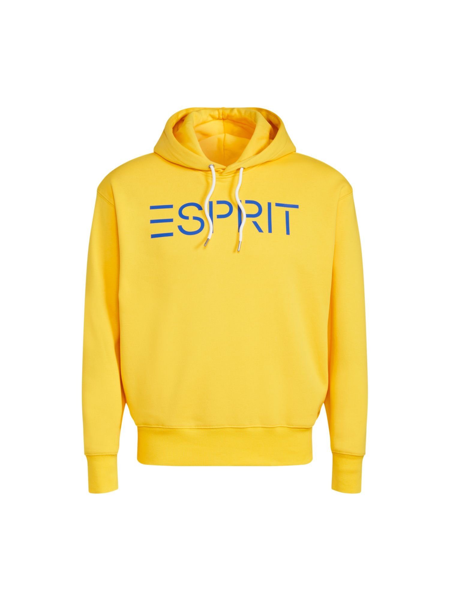 Esprit Sweatshirt Unisex Fleece-Hoodie mit Logo (1-tlg) YELLOW