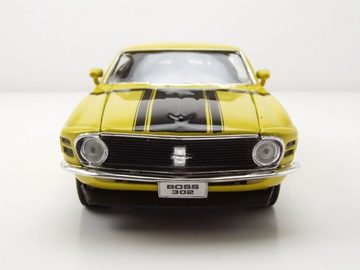 Welly Modellauto Ford Mustang Boss 302 1970 gelb Modellauto 1:24 Welly, Maßstab 1:24