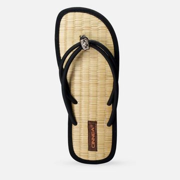CINNEA LAPAZ Sandalette Zimtlatschen, handgefertigt, Wellness-Zimtfüllung, Binsenlauffläche gegen Hornhautneubildung