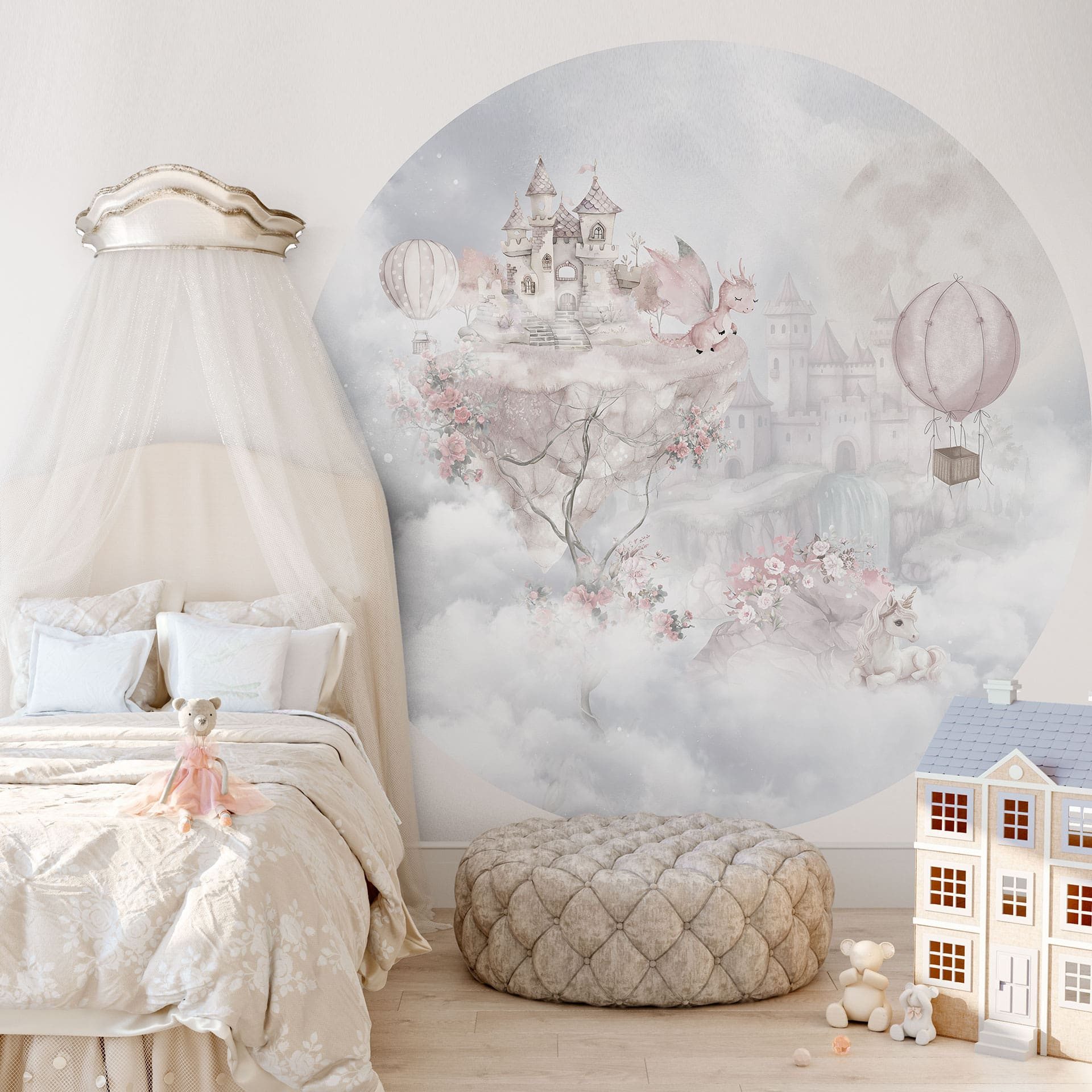 K&L Wall Art Fototapete Mädchenzimmer Vliestapete Einhorn Fototapeten aus Vlies, wahlweise als Klebetapete zum Ankleben oder Vliestapete zum Tapezieren