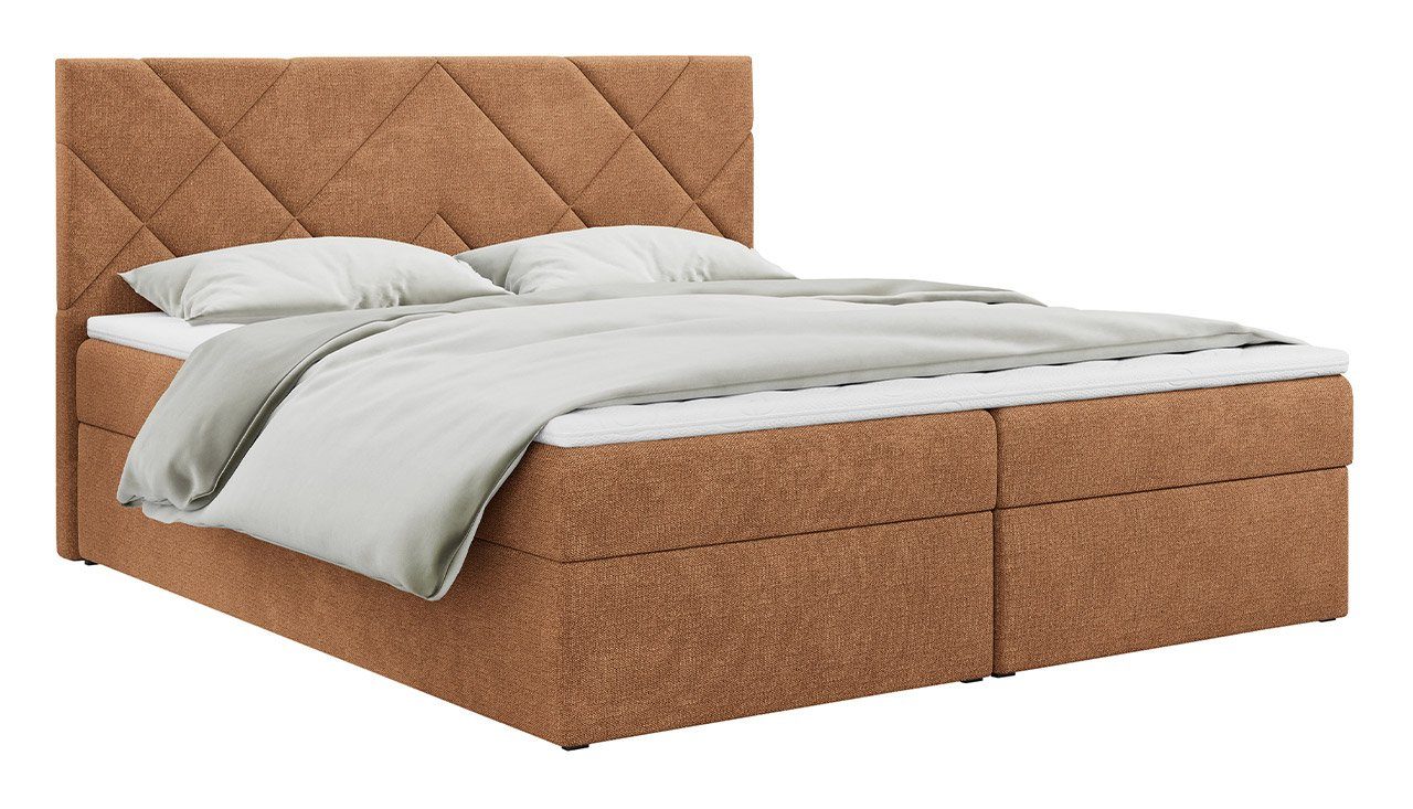 MÖBEL Schlafzimmer, mit mit Bettkasten STELLE für MKS 3, Doppelbett Boxspringbett Multipocket-Matratze