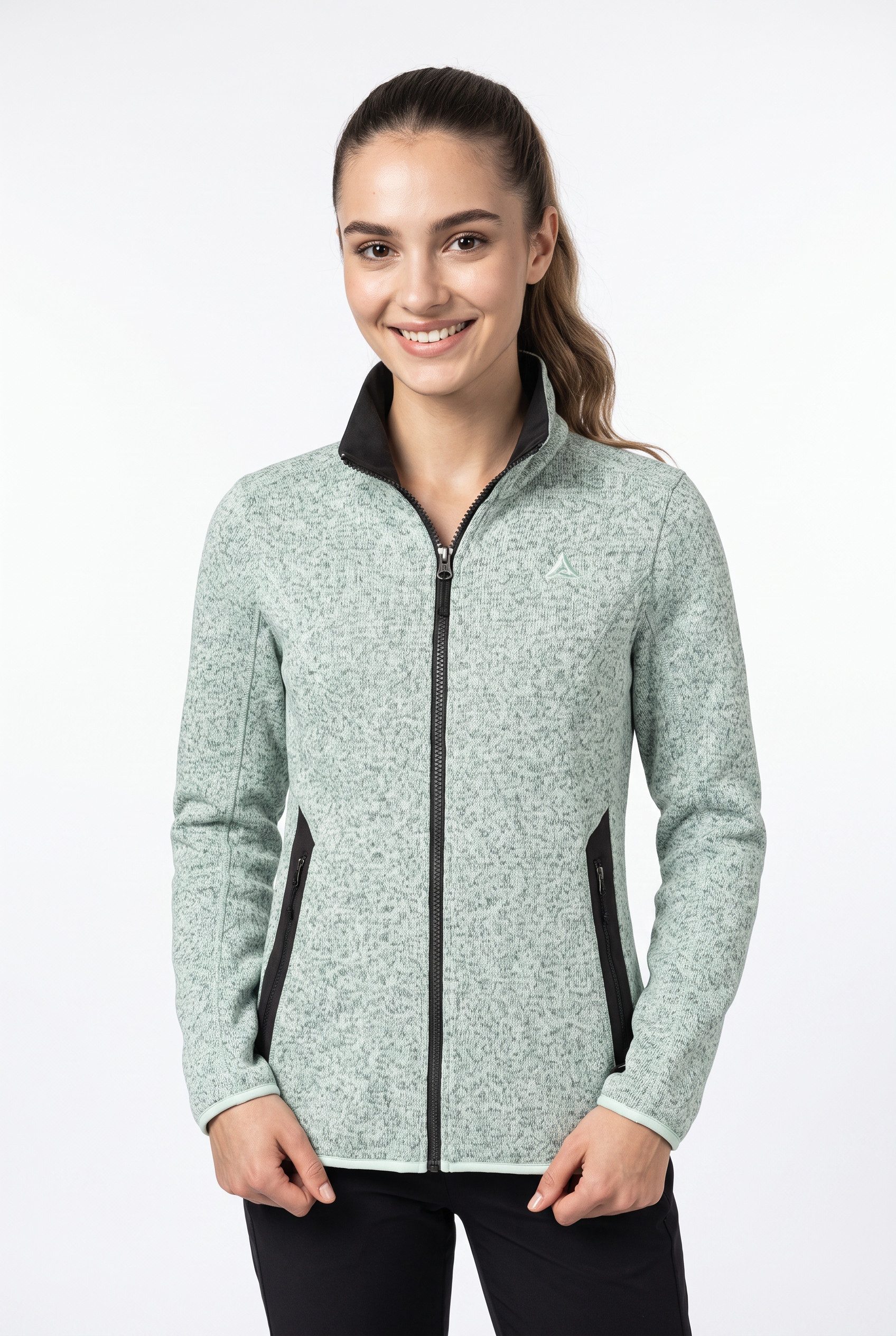 Schöffel Fleecejacke CIRC Fleece Jk Style Yew WMS sportlicher Stil, hoher Feuchtigkeitstransport, aus Polyester
