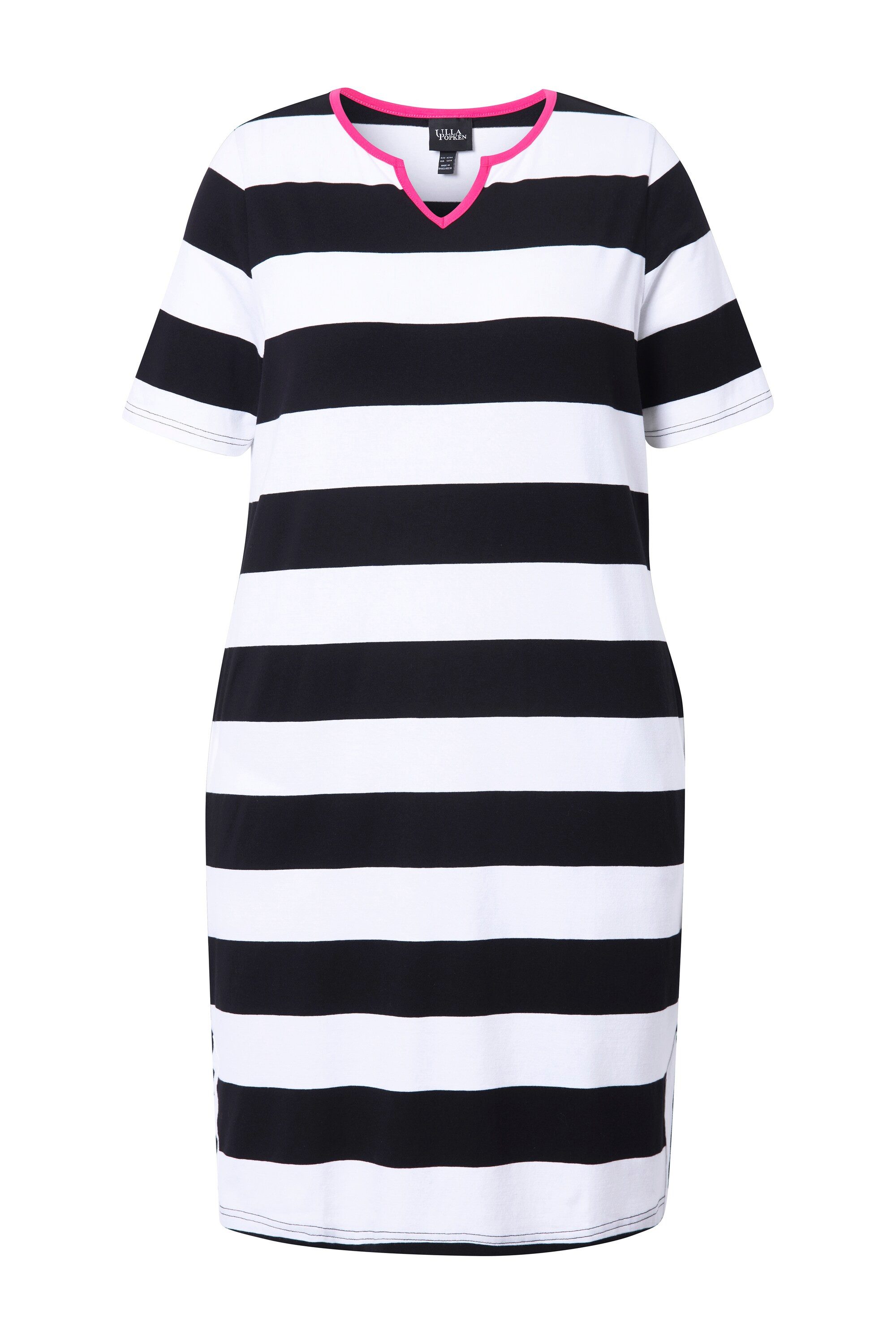 Ulla Popken Jerseykleid Jerseykleid Ringel A-Linie günstig online kaufen