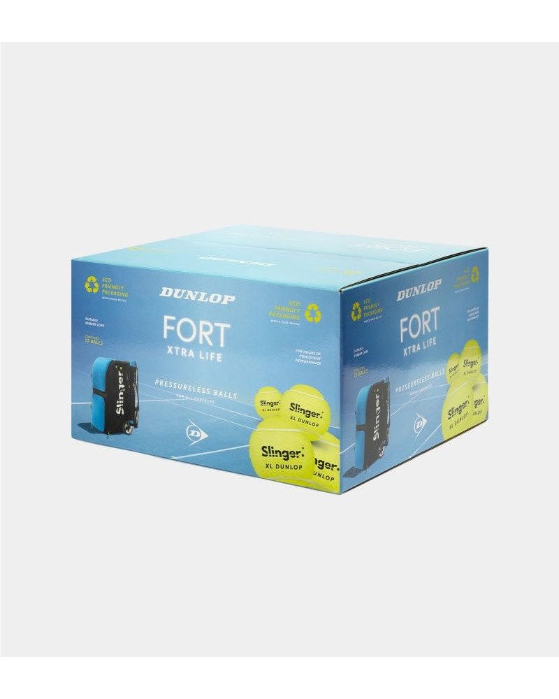 Dunlop Tennisball Fort Xtra Life (drucklos, speziell für Slinger Ballmaschine)