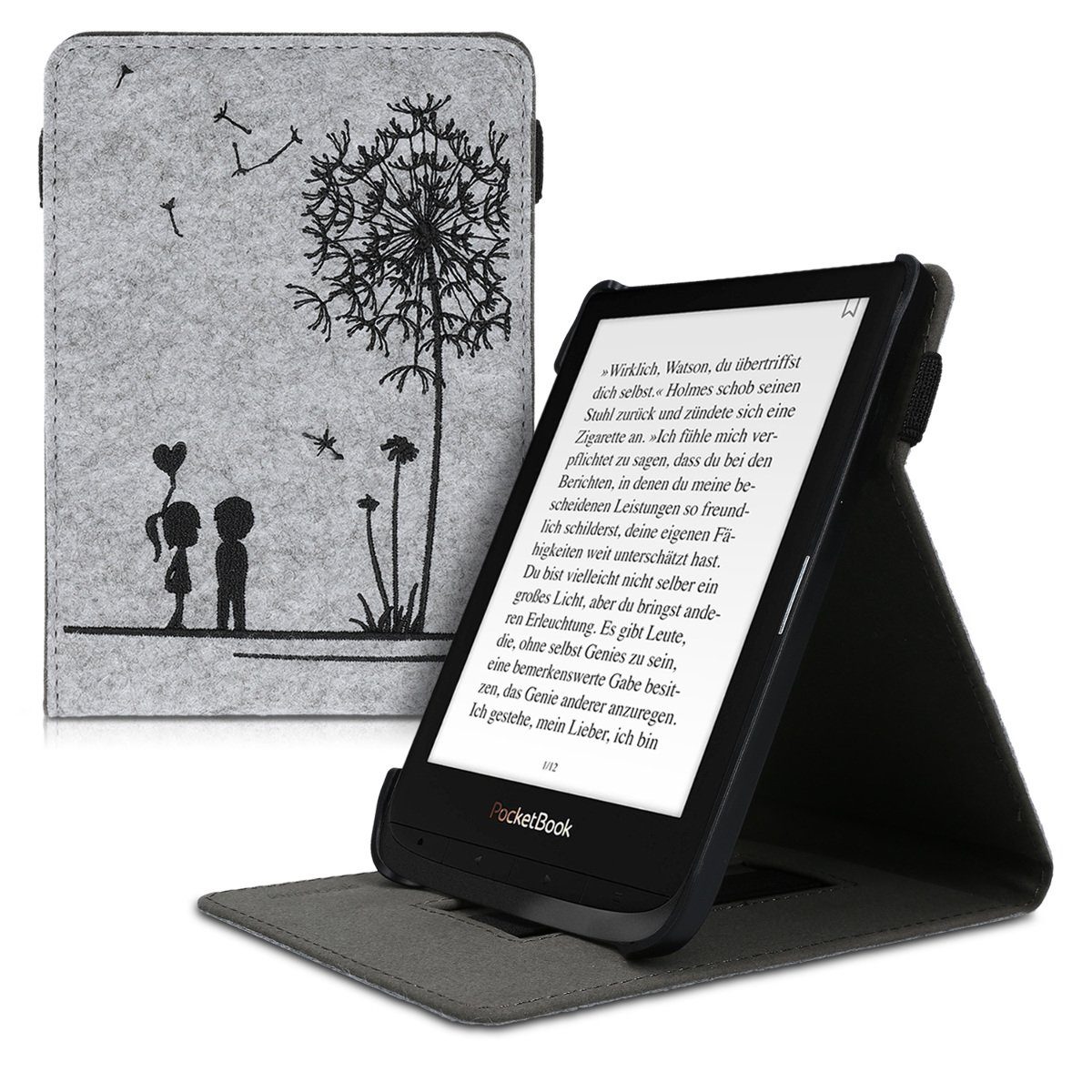 kwmobile E-Reader-Hülle Hülle für Pocketbook Touch Lux 4/Lux 5/Touch HD ...