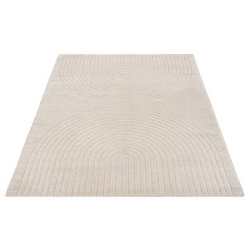 Teppich the carpet Elisa moderner Wohnzimmer Teppich, the carpet, Rechteck, Höhe: 12 mm, geometrisches Muster, angenehm weich, hohe Flordichte