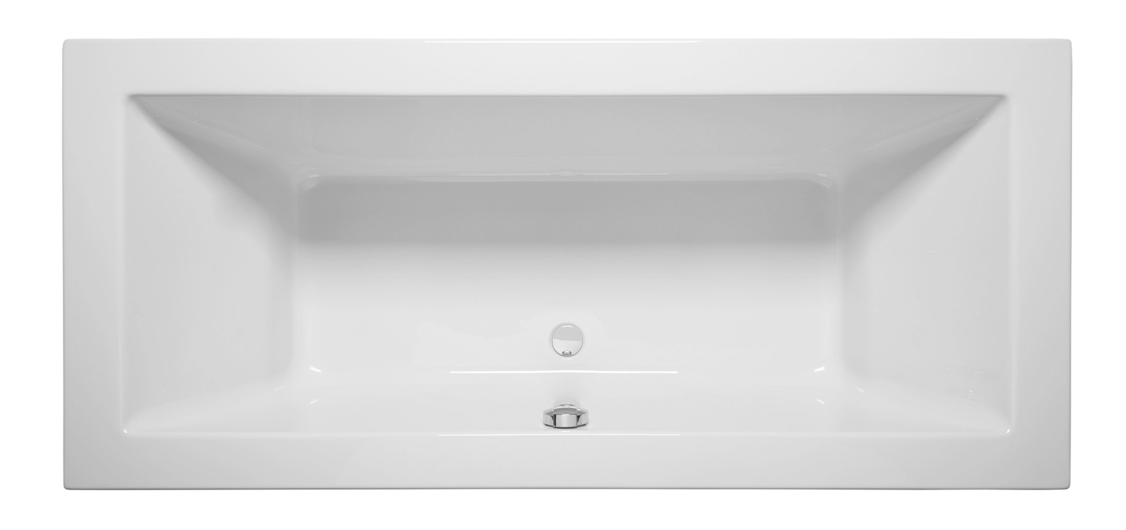 OTTOFOND Badewanne Cubic, (Komplett-Set, 3-tlg), mit Fußgestell und Ablaufgarnitur