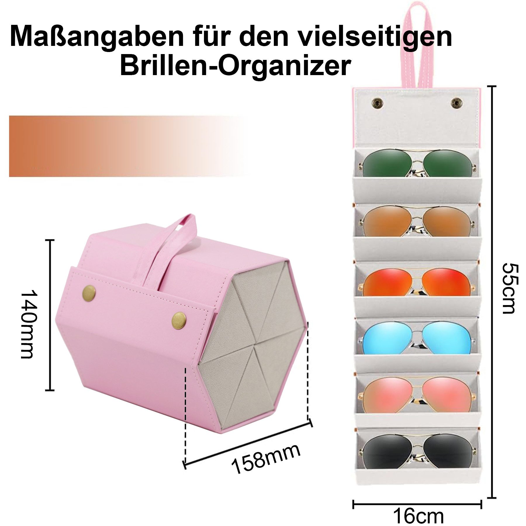 Mutig Brillenetui Faltbaren Brillenhalter zur Aufbewahrung 6 Brillen Leder günstig online kaufen