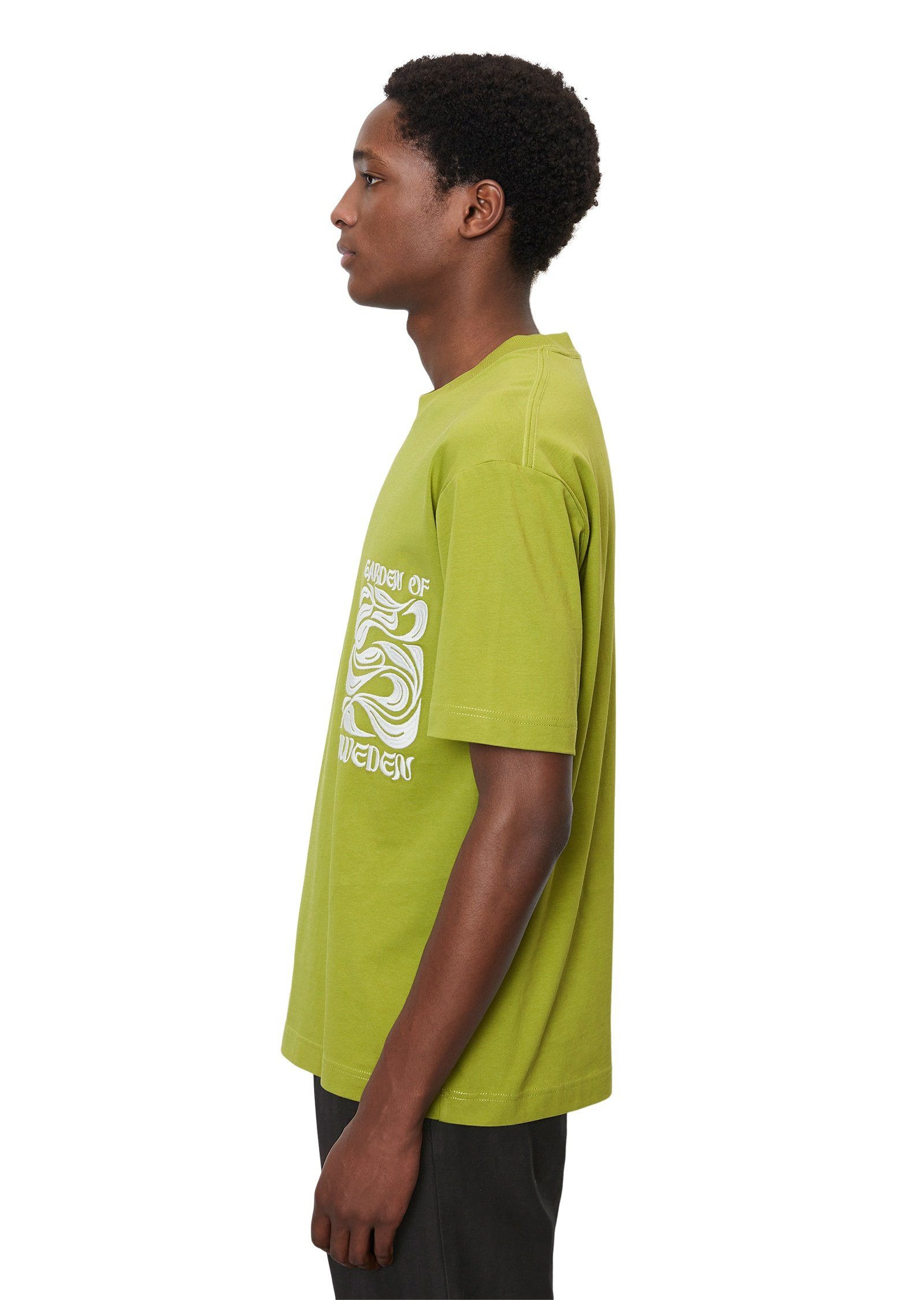 O'Polo T-Shirt Marc grün aus Bio-Baumwolle reiner