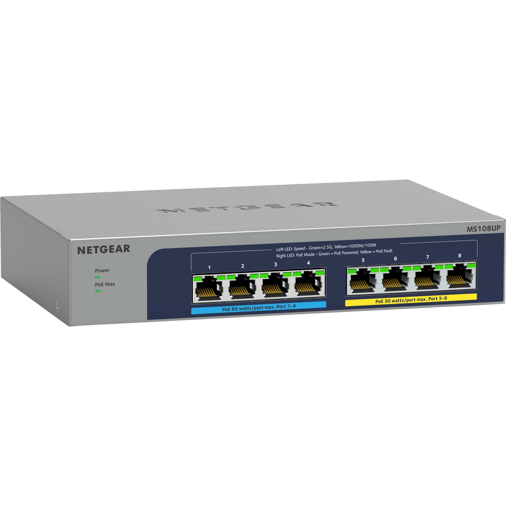 Switch Netgear NETGEAR 60 8-Port PoE, Ultra MS108UP Netzwerk-Switch