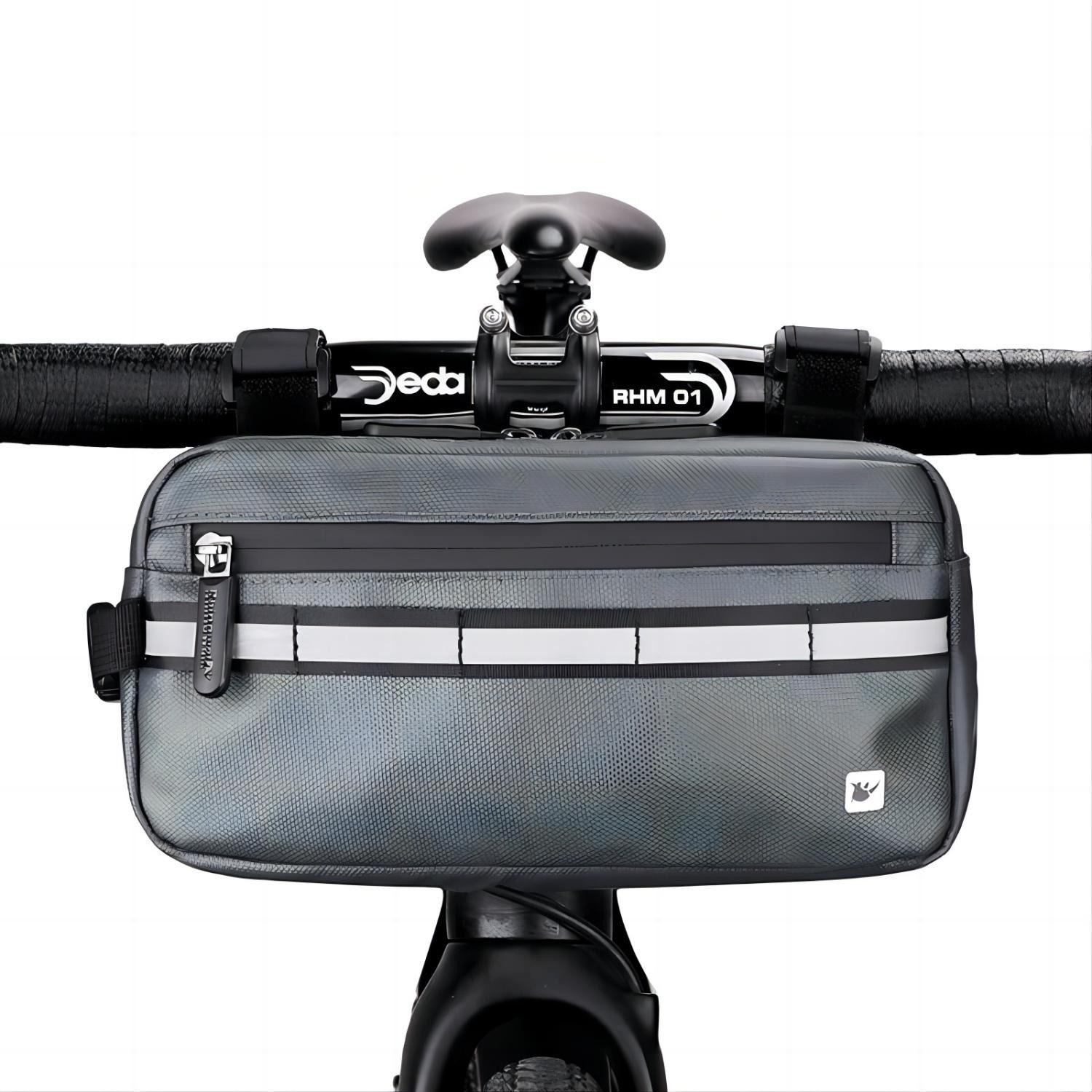 HEYHIPPO Rahmentasche Fahrradlenkertasche, Fahrradtasche, (3L Fahrradträger wasserdichte Tasche), geeignet für Umhängetasche, Handtasche, Hüfttasche,Grau/Schwarz