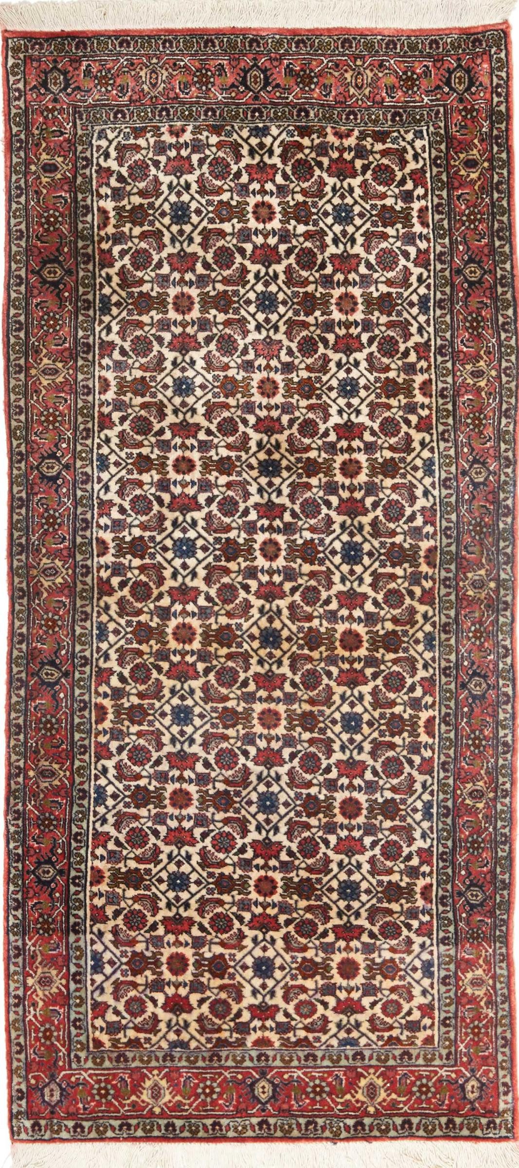 Nain Trading Orientteppich Bidjar 68x150 Handgeknüpfter Orientteppich / Perserteppich Läufer, rechteckig, Höhe: 15 mm