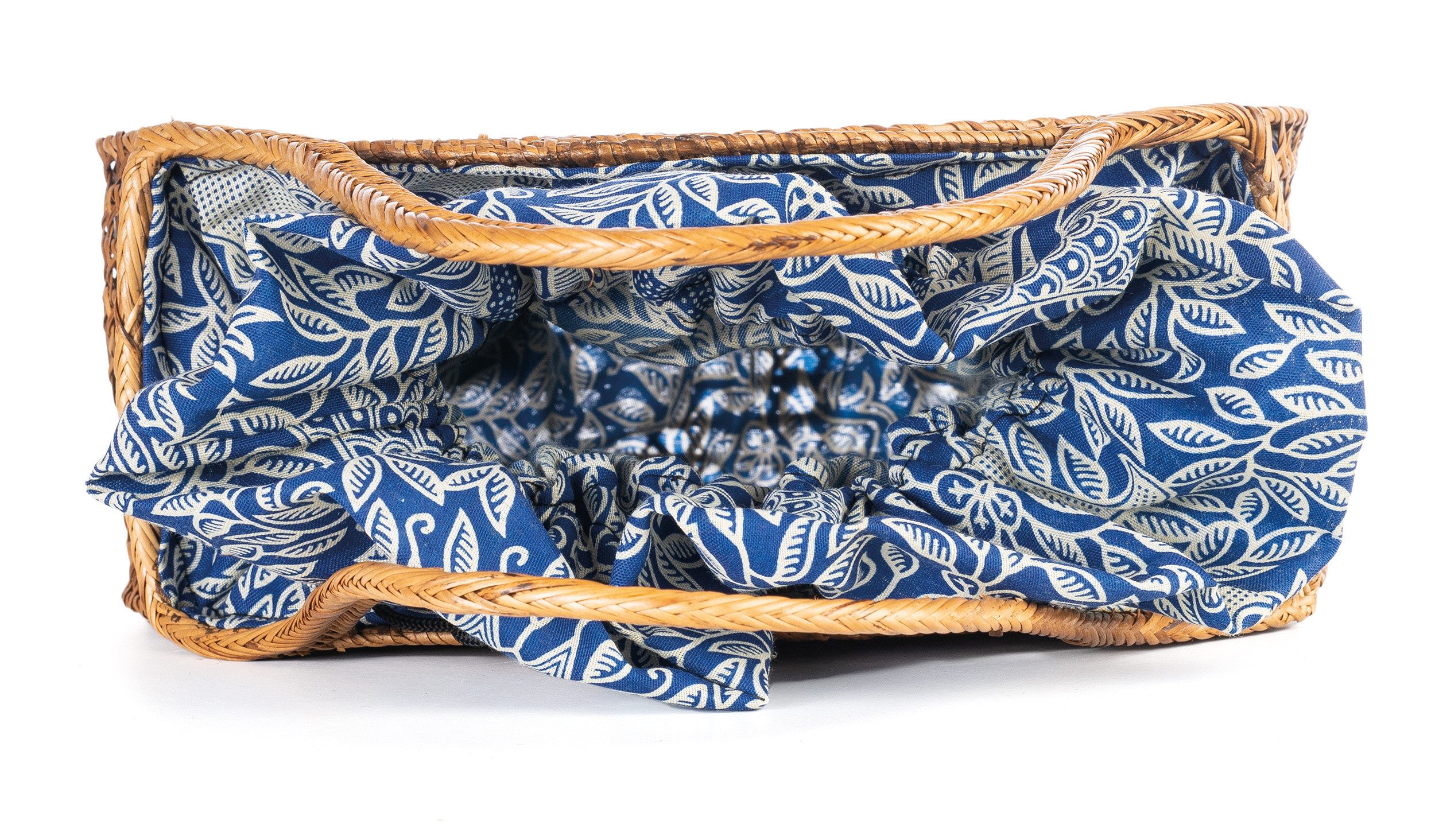 Der Trachtler Basttasche Korbtasche Bali Bag mit Stoffeinsatz, handgefertigt in Bali – Bild 3 von 5