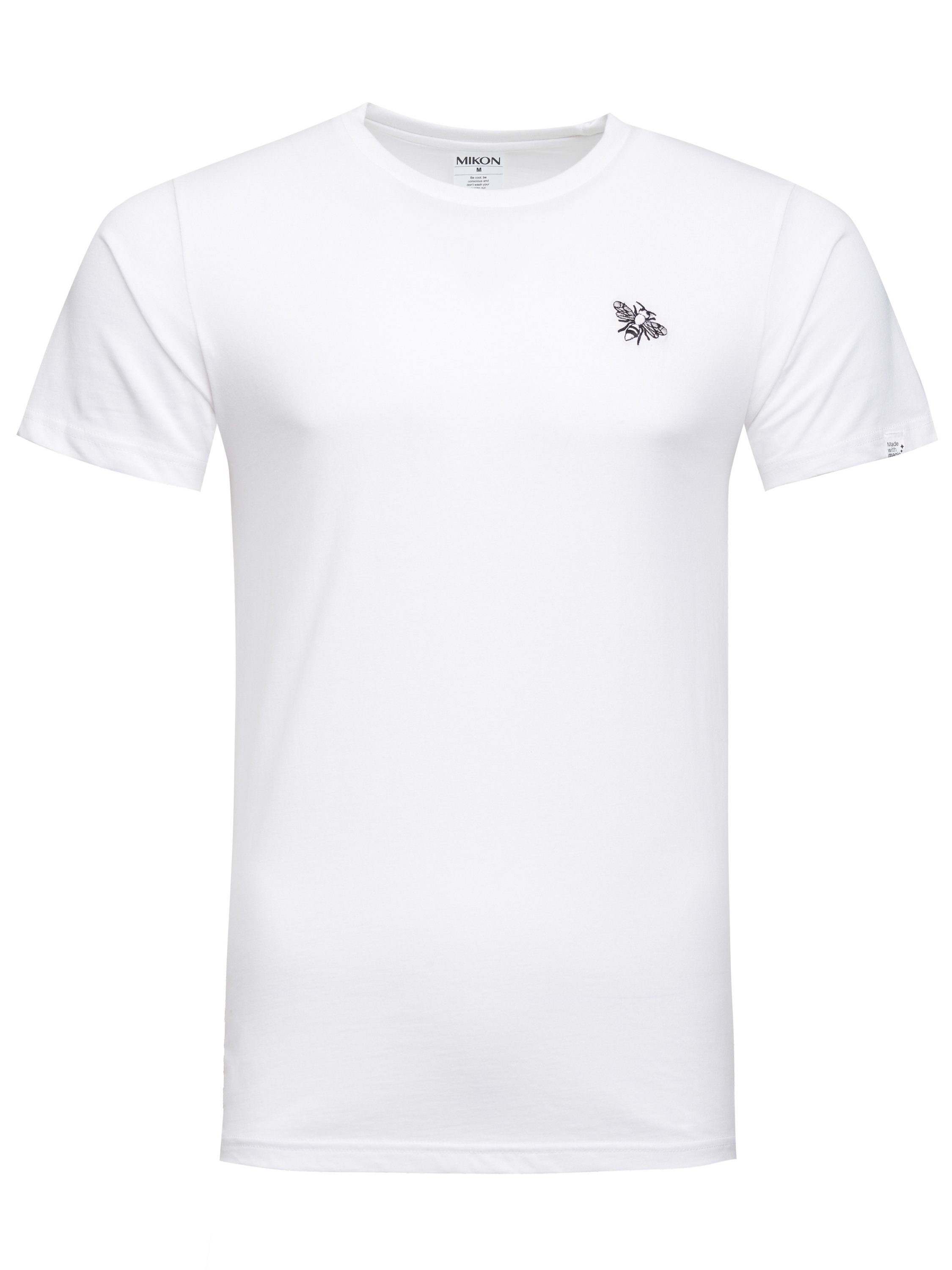 T-Shirt GOTS Weiß zertifizierte MIKON Bio-Baumwolle Fliege