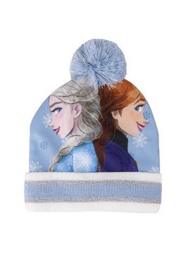 Disney Frozen Bommelmütze Anna & Elsa Kinder Mädchen Winter-Set Mütze Handschuhe (SET)