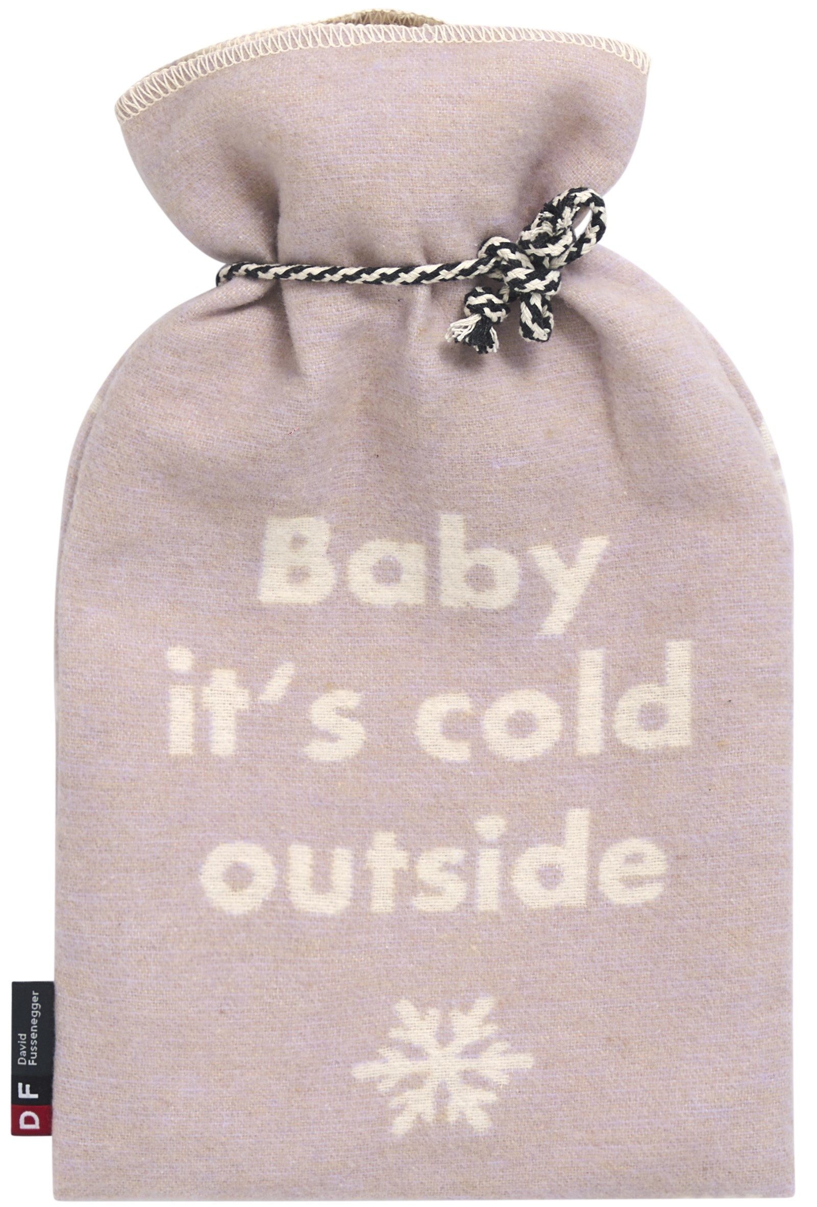 DAVID FUSSENEGGER Wärmflasche 'Baby it`s cold outside' 2L 21 x 38 cm Hellviola - Lila