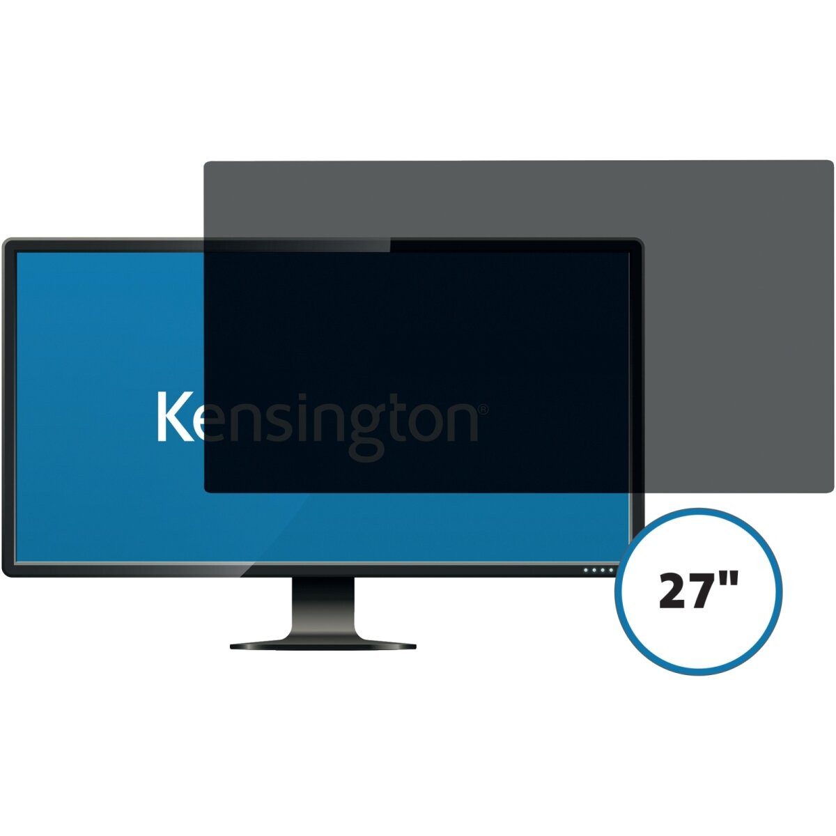 KENSINGTON Sichtschutzfolie Blickschutzfilter Standard 27 Zoll 16:9 2-fach abnehmbar schwarz