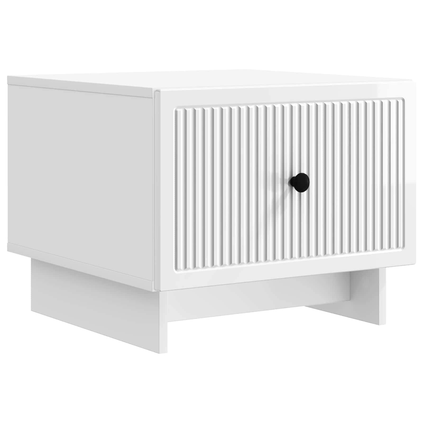 vidaXL Couchtisch Couchtisch Hochglanz Weiß 49 x 50 x 40 cm Holzwerkstoff (1-St)