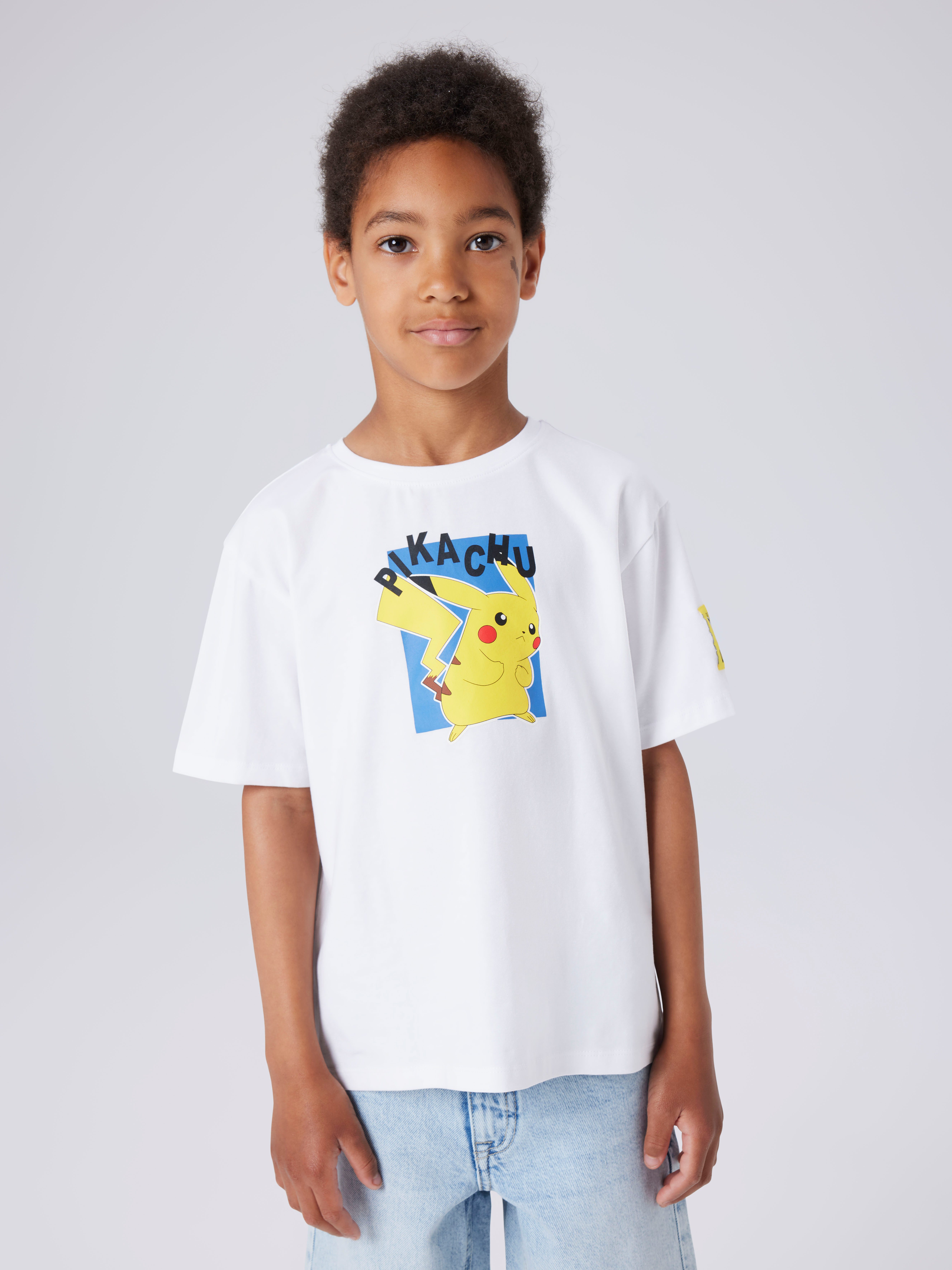 Name It T-Shirt NKMJEB POKEMON SS NREG TOP BOX NOOS SKY mit Front- und Rückendruck