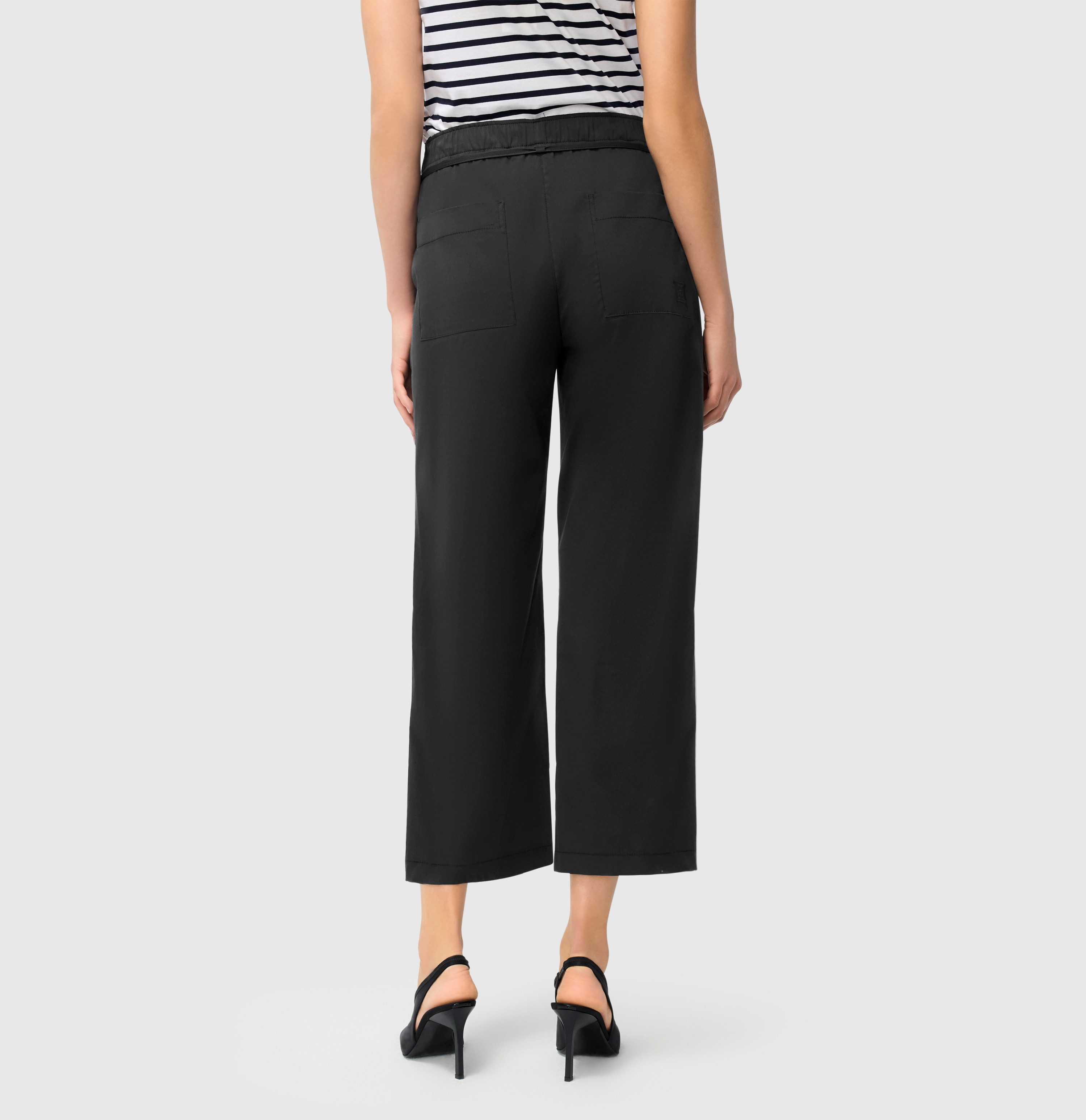MAC 7/8-Hose CHIARA BELT cropped Wide Fit, mit geradem, weitem Bein