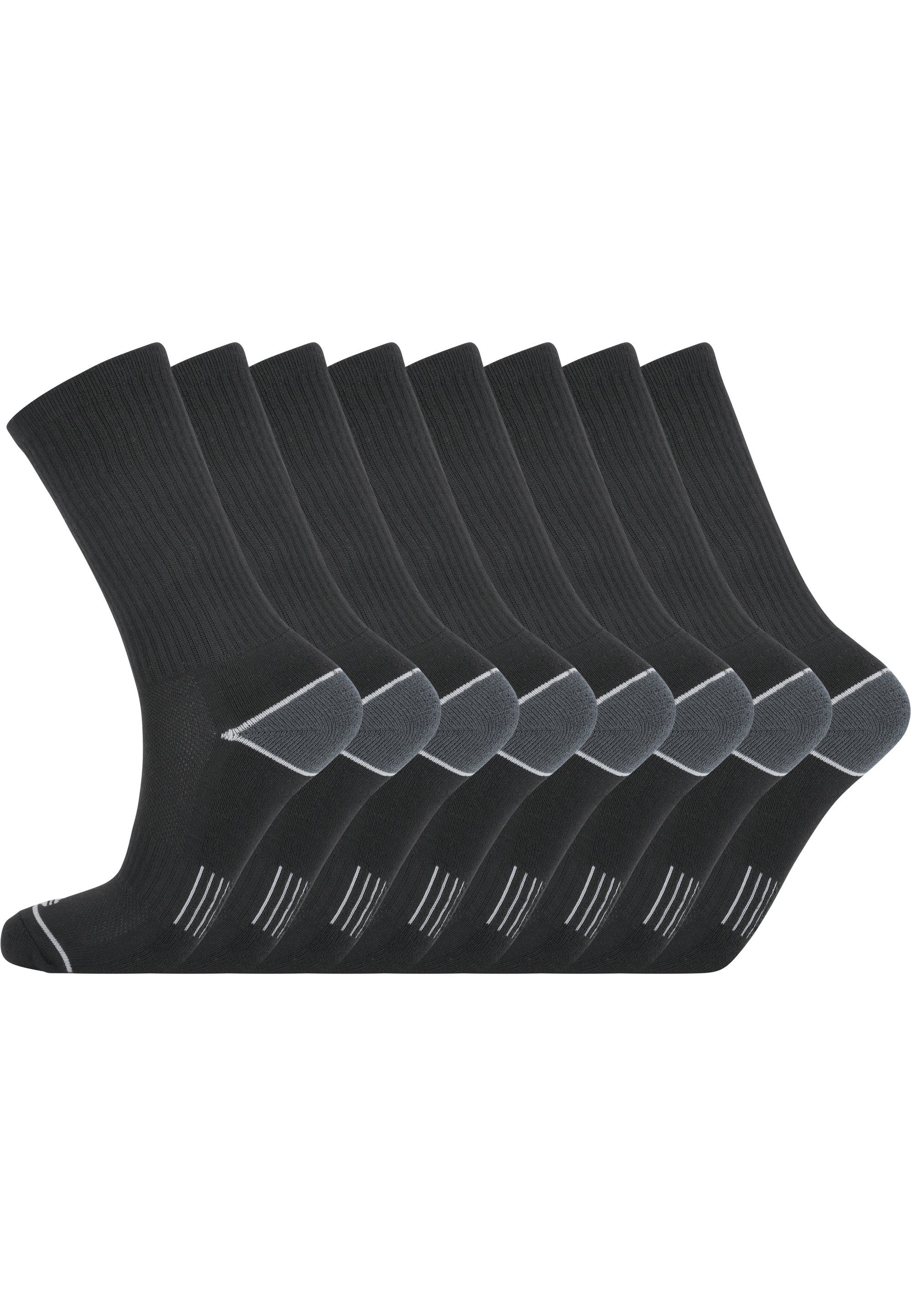 in Socken Hoope atmungsaktiver ENDURANCE (8-Paar) schwarz Qualität