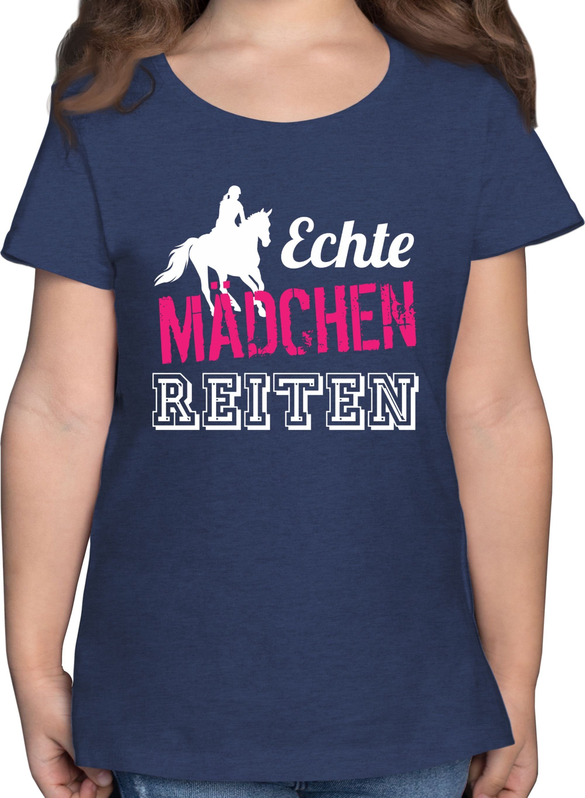 T-Shirt Echte Mädchen reiten