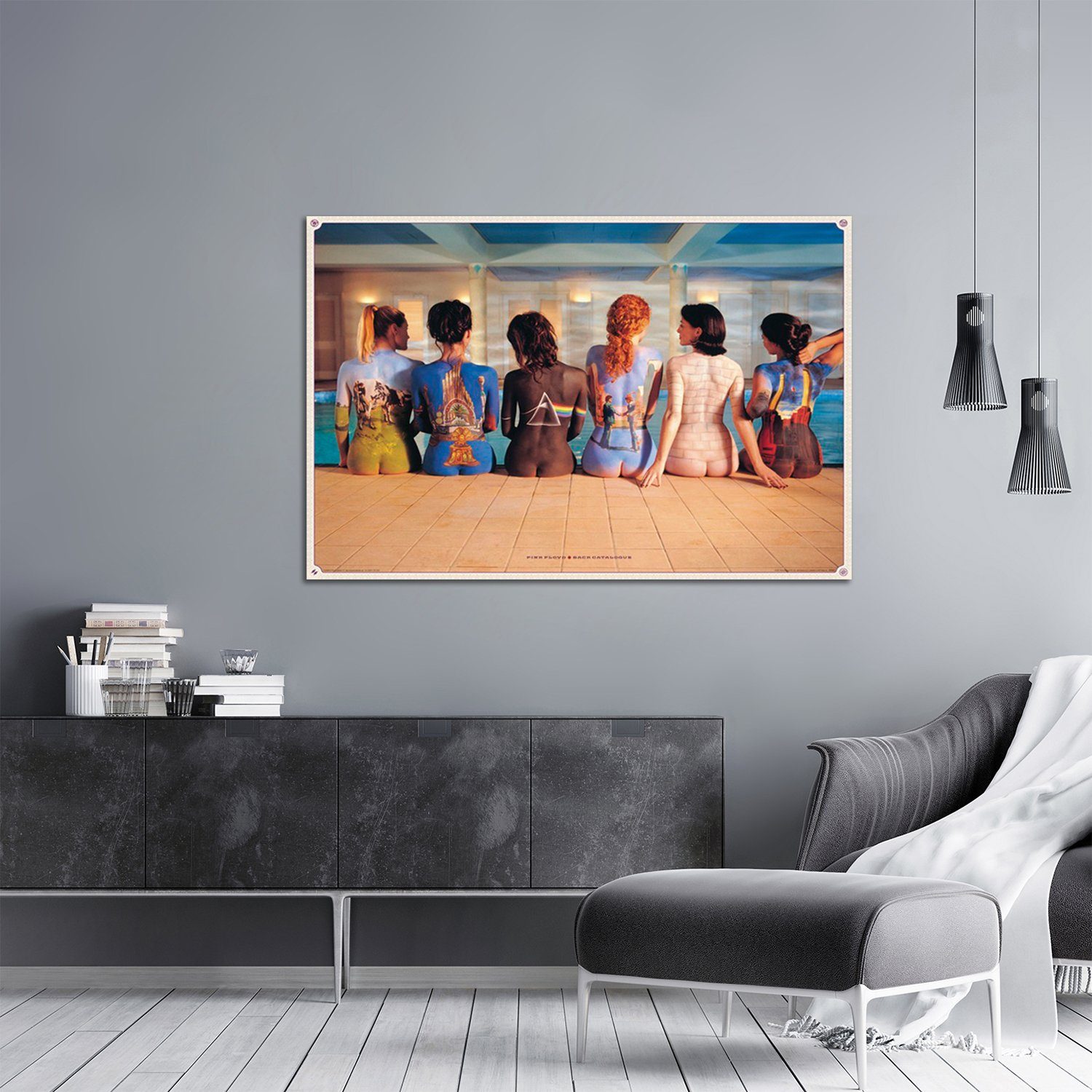 PYRAMID Poster Pink Floyd Poster Bodypainting Album Covers 91,5 x 61 cm