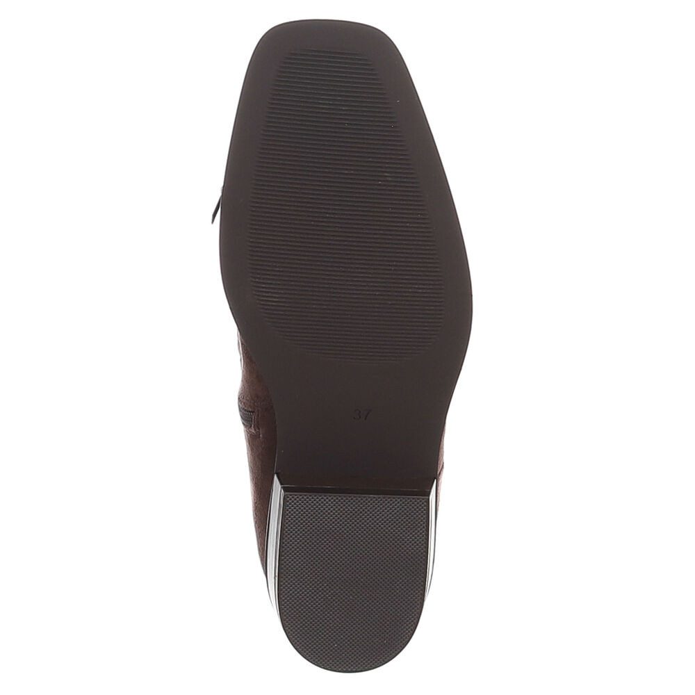 Ital-Design Damen Kniehohe Stiefel mit Blockabsatz Stiefel (92214578) Blockabsatz Flache Stiefel in Braun