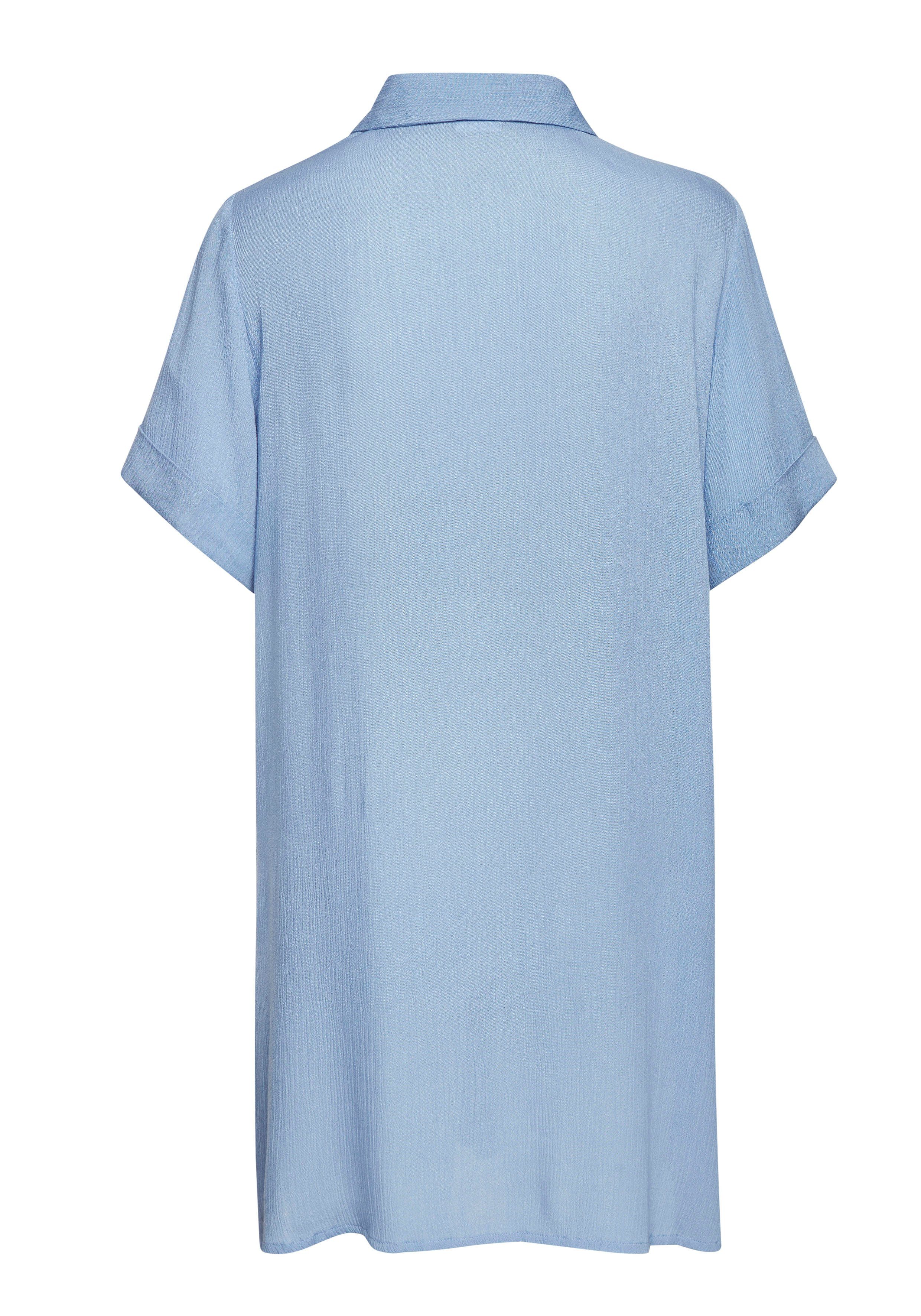 LASCANA Longbluse mit Knopfleiste, Kurzarmbluse, Blusenkleid, sommerlich