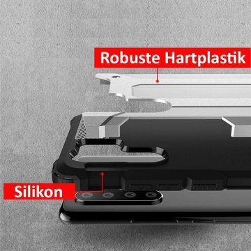 FITSU Handyhülle Outdoor Hülle für Huawei P30 Pro Silber 6,47 Zoll, Robuste Handyhülle Outdoor Case stabile Schutzhülle mit Eckenschutz
