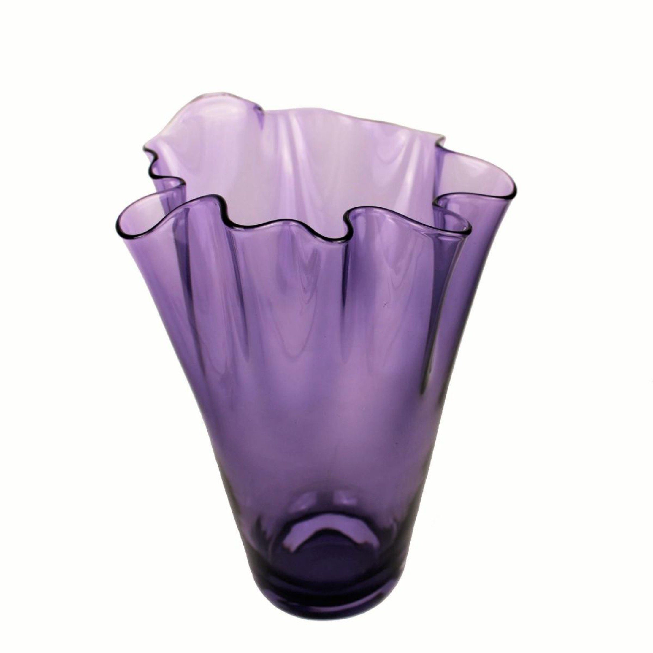 Signature Home Collection Tischvase (1 Stück, 1 St., 1x Glasvase), Handgefertigt in Europa, mundgeblasene Glasvase in Premiumqualität violett