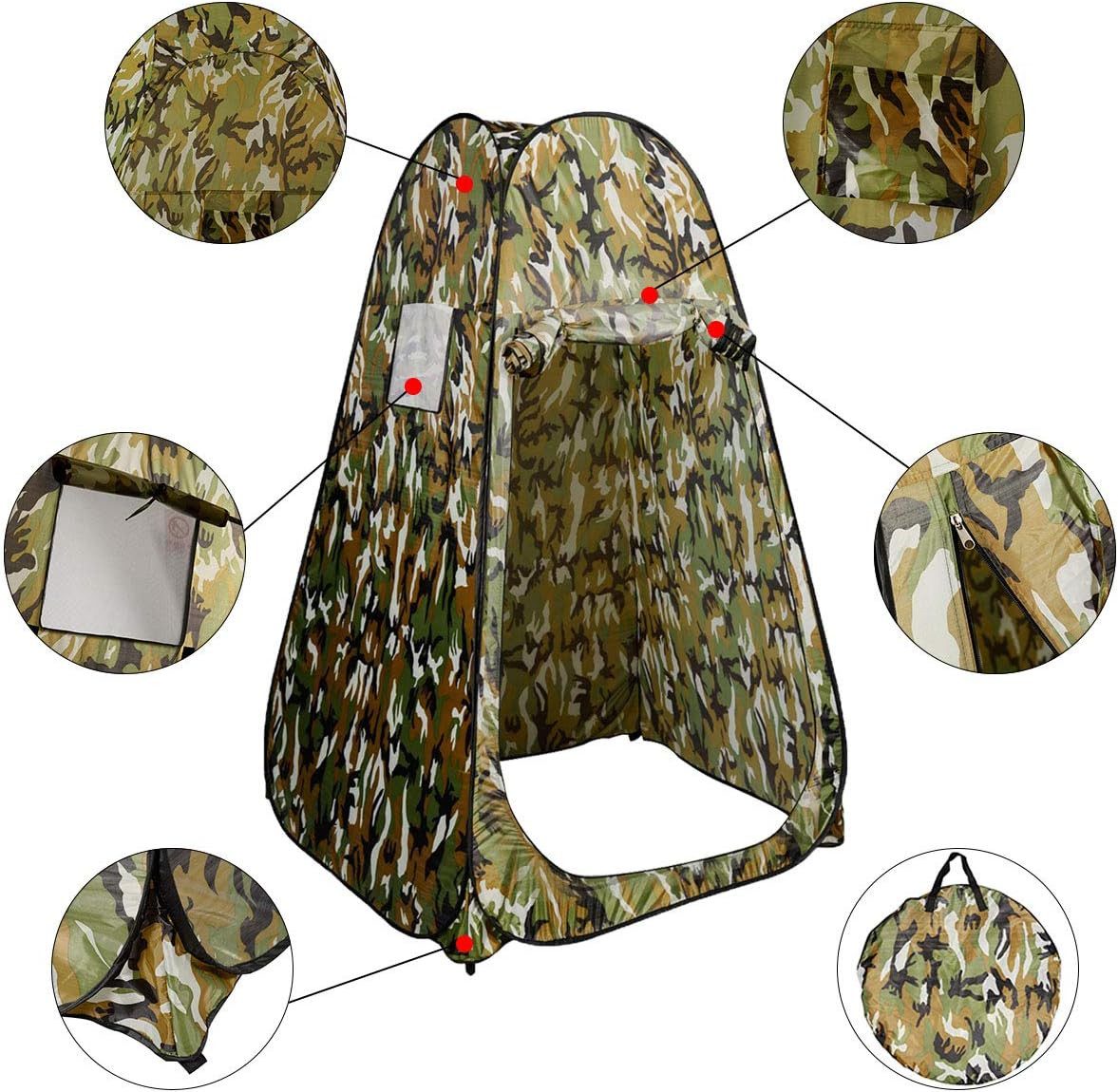 COSTWAY Faltzelt Duschzelt, Personen: 1, Pop Up mit Seitentasche günstig online kaufen