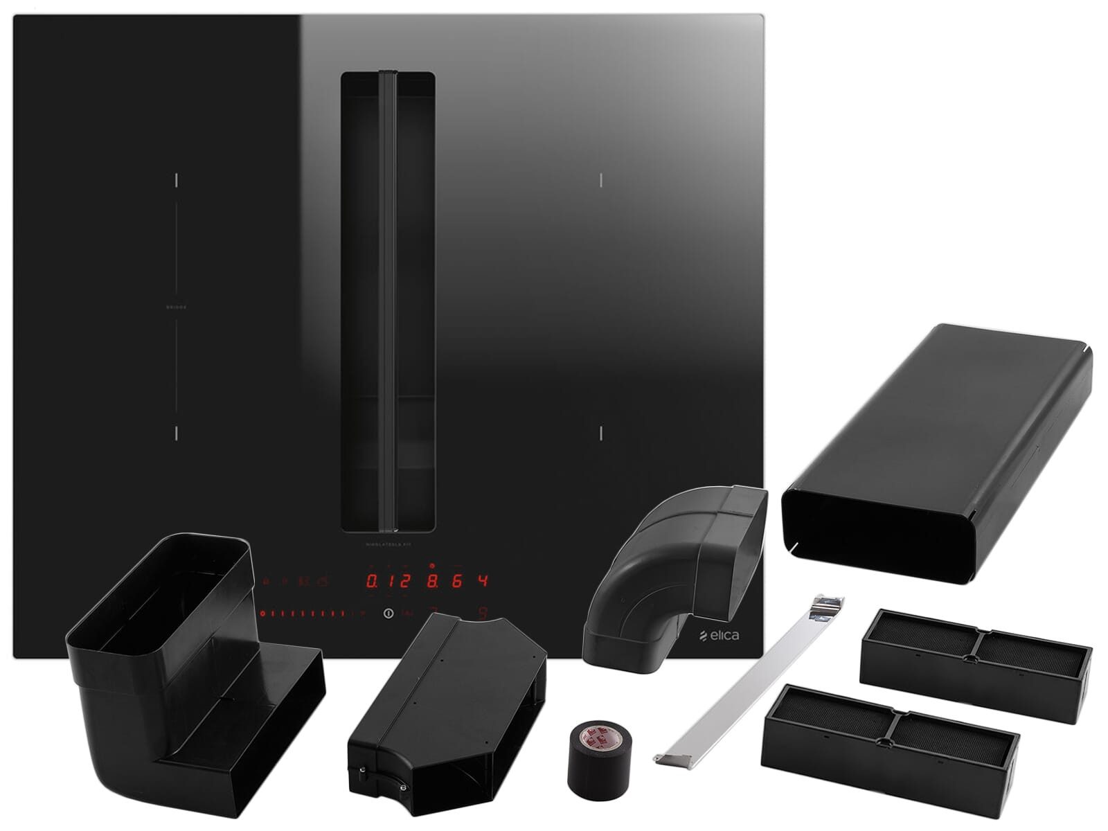 Elica Kochfeld mit Dunstabzug PRF0167053 + KIT0167756, Timer, TouchControl-Bedienung