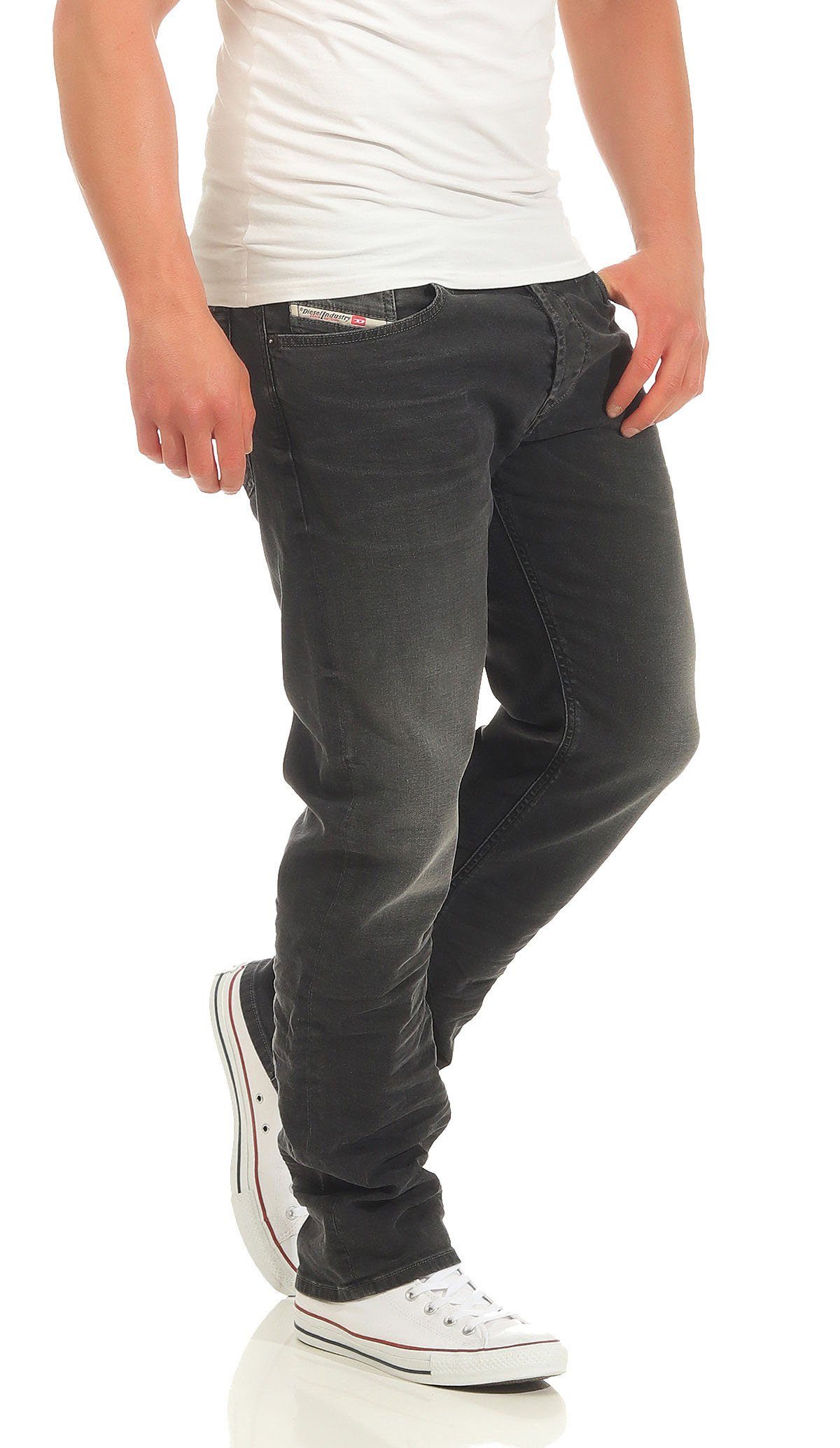 Pocket Diesel R9F66 W28 Größe: Regular-fit-Jeans Herren Grau, L32 Stretch, Waykee 5 Style, Dezenter Used-Look,