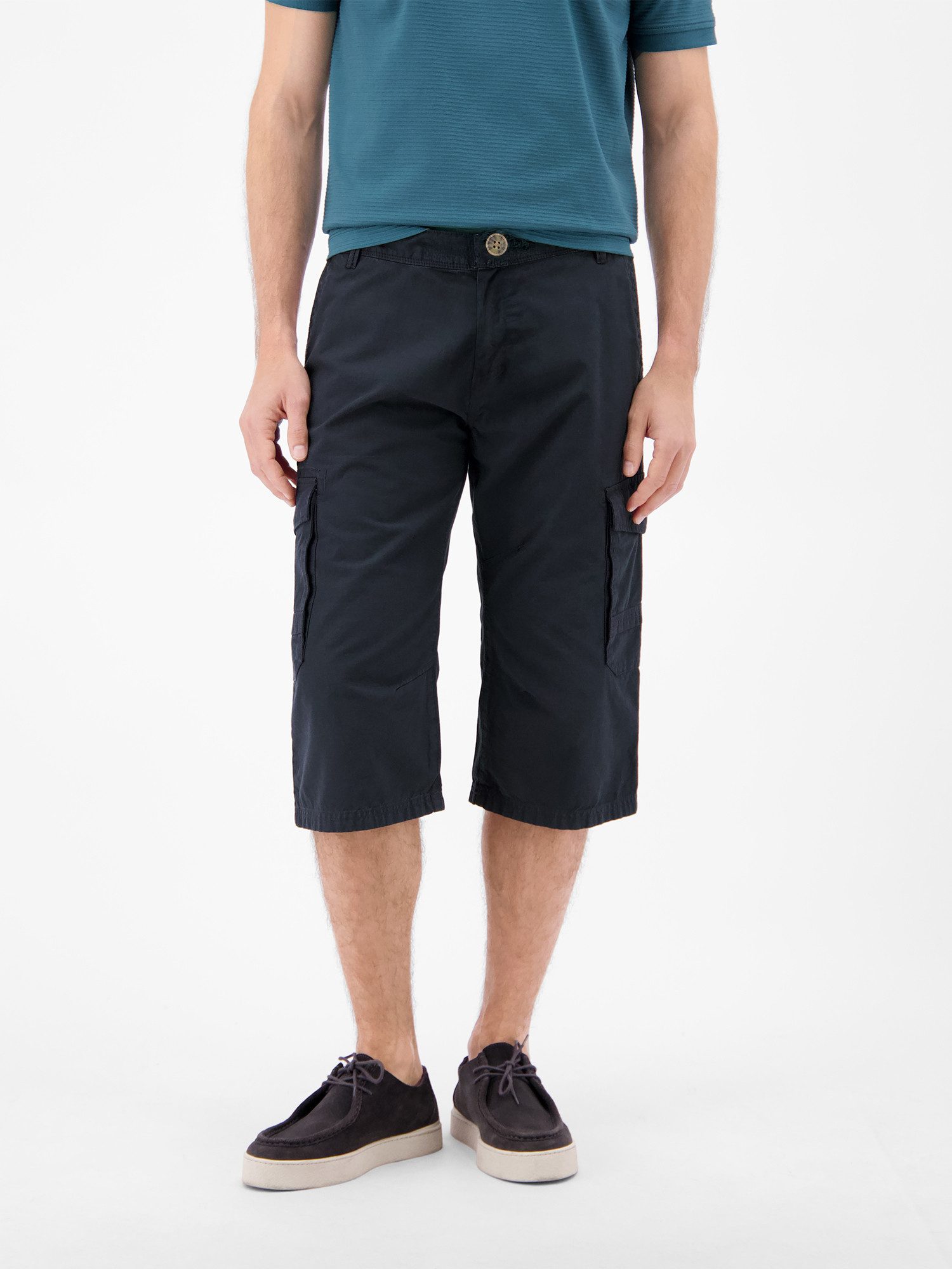 Cargoshorts Bermuda mit Cargotaschen, lang geschnitten