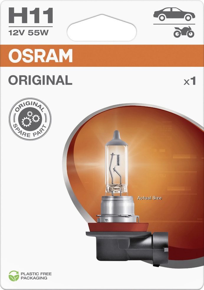 Osram KFZ-Ersatzleuchte Osram Scheinwerferlampe H11 Original 2.0