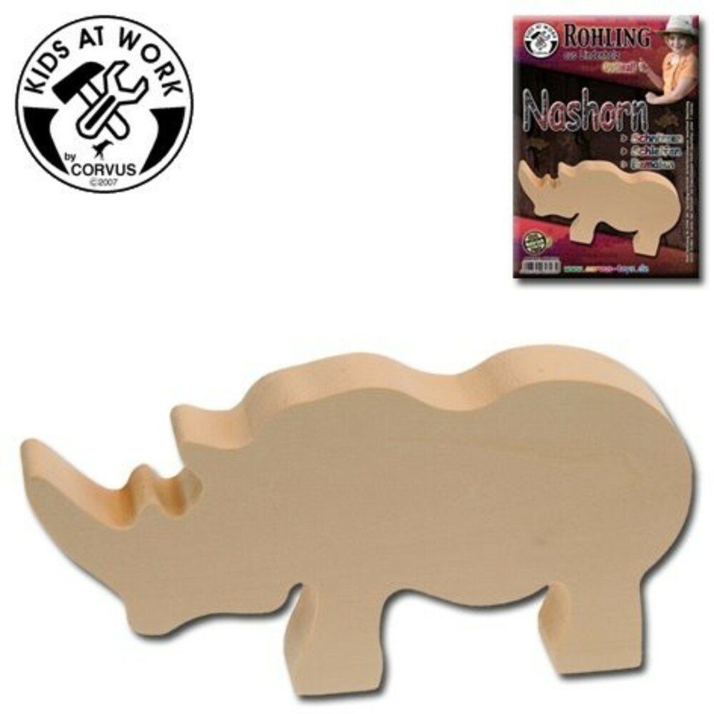 Corvus Experimentierkasten Schnitzholzrohling Nashorn 30mm