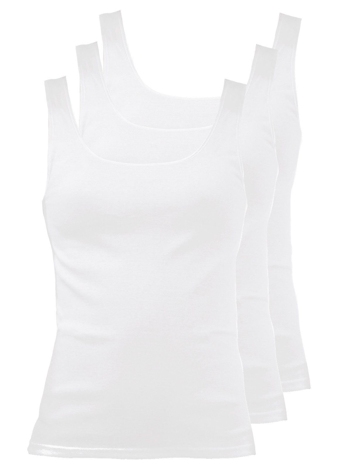 Pompadour Achselhemd 3er Pack Damen Achselhemd Cotton light (Packung, 3-St) günstig online kaufen