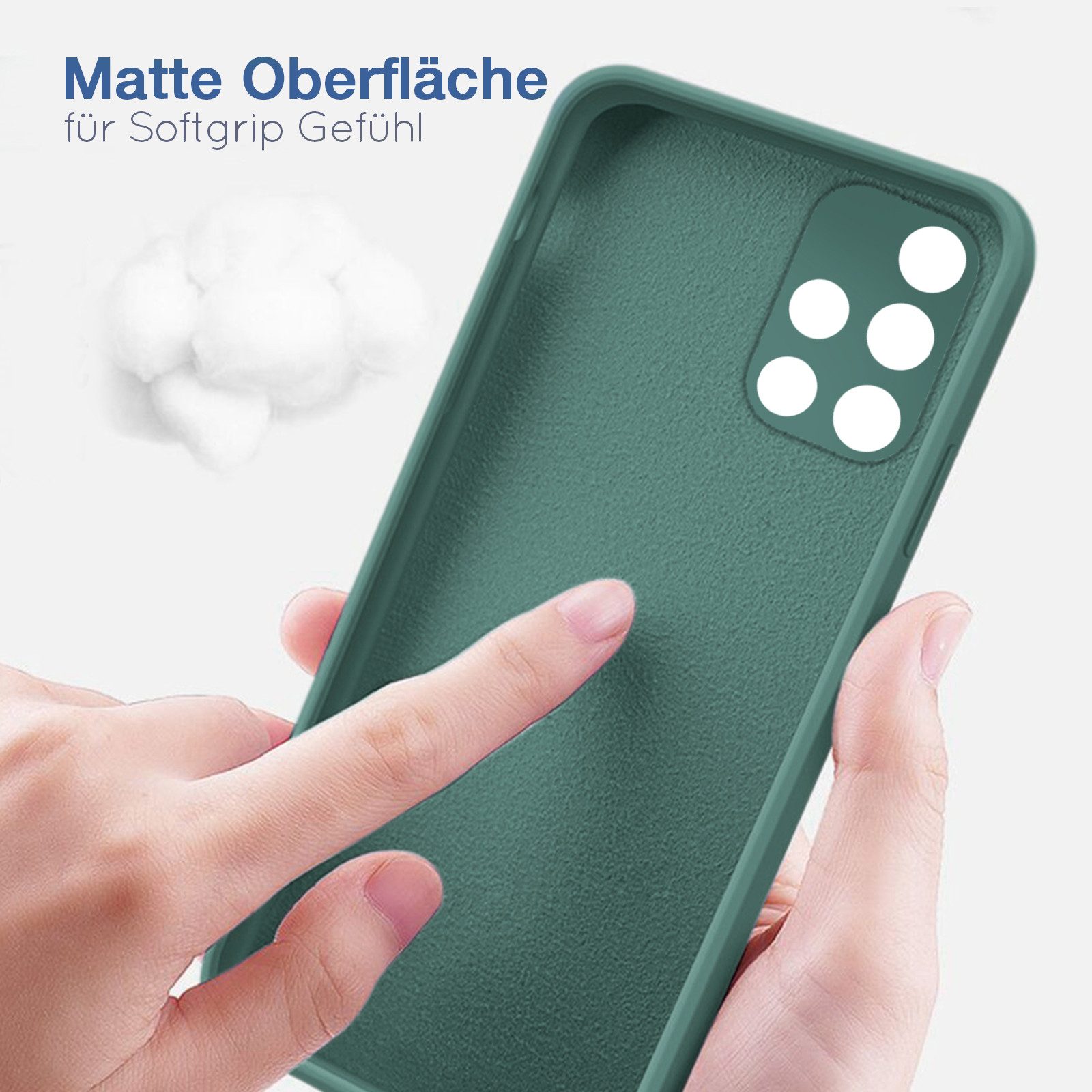 Tec-Expert Handyhülle SoftGrip Cover Hülle für Samsung Galaxy A51, Handy Case Bumper integrierter Kameraschutz flexibel – Bild 4 von 5