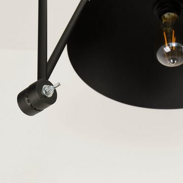 Licht-Erlebnisse Deckenleuchte MELOS, ohne Leuchtmittel, Verstellbar bis 95 cm E27 Metall Schwarz für Esszimmer Küche
