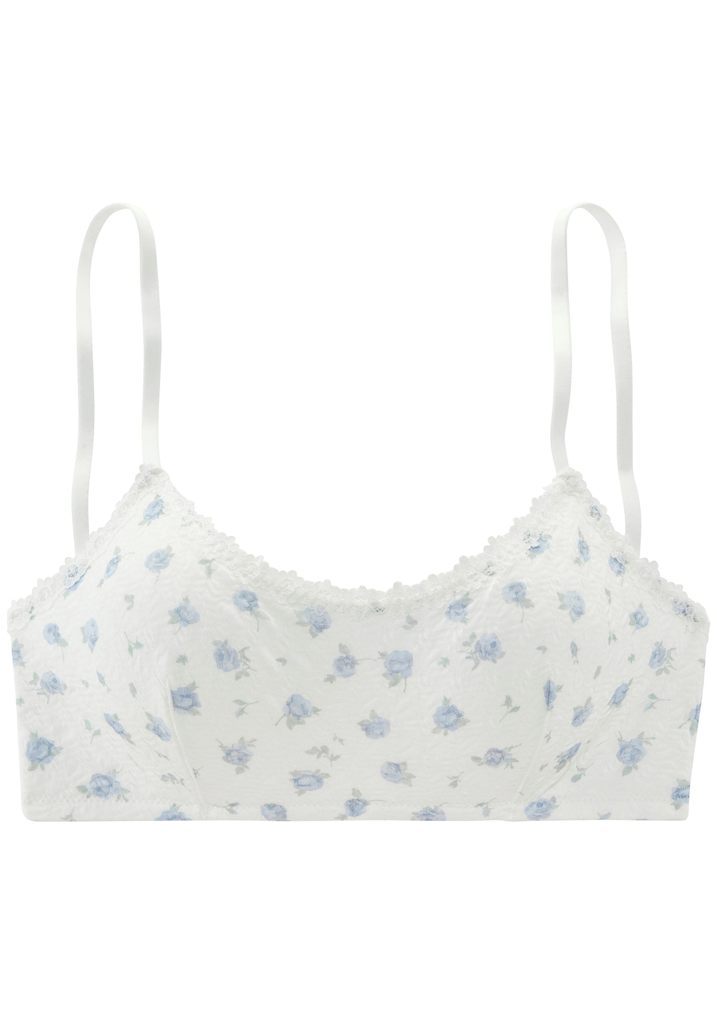 Vivance by Lascana Bralette-BH, BH ohne Bügel, bügelloser BH, Soft-BH, Rosali mit herausnehmbaren Schalen, aus softem Material mit Blumenmuster – Bild 2 von 4