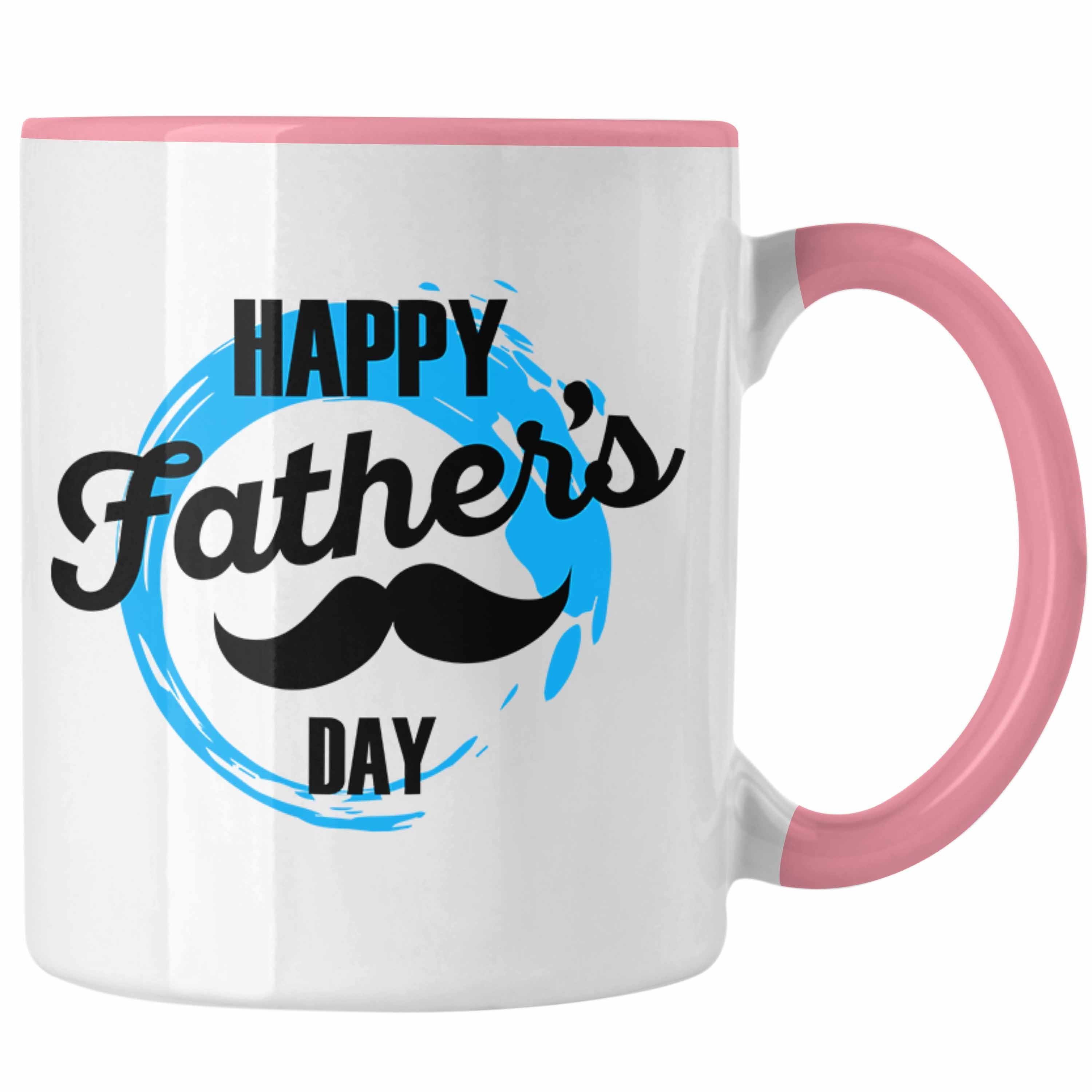 Trendation Tasse Tasse für Papa Happy Father's Day Geschenk für den Vatertag Rosa