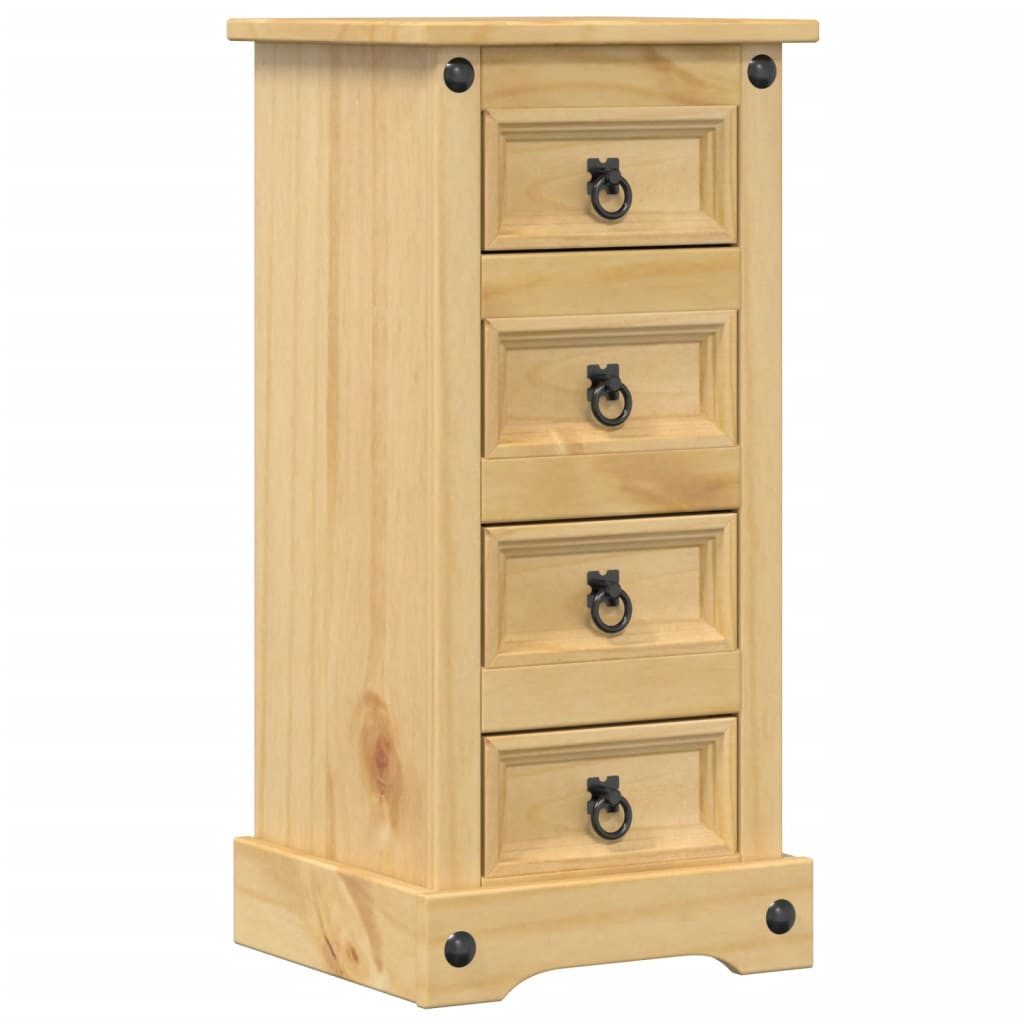 vidaXL Nachttisch Nachttisch Corona 35x32,5x74 cm Massivholz Kiefer (1-St)