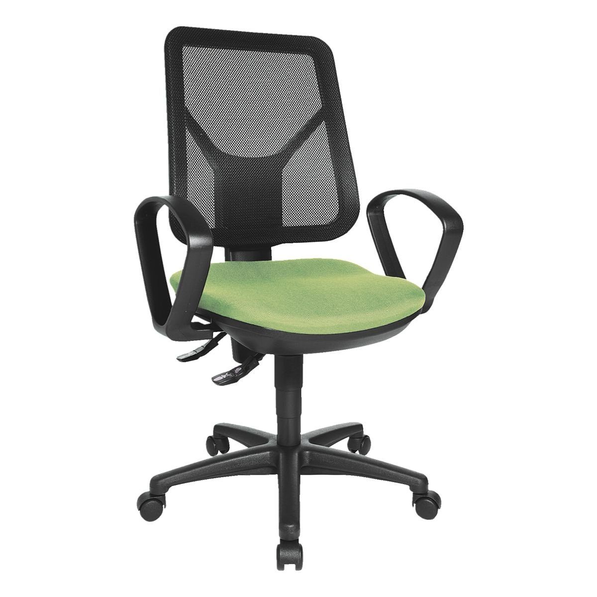 mit grün Armlehnen) Net, Ergo (ohne Bandscheibensitz, TOPSTAR Schreibtischstuhl
