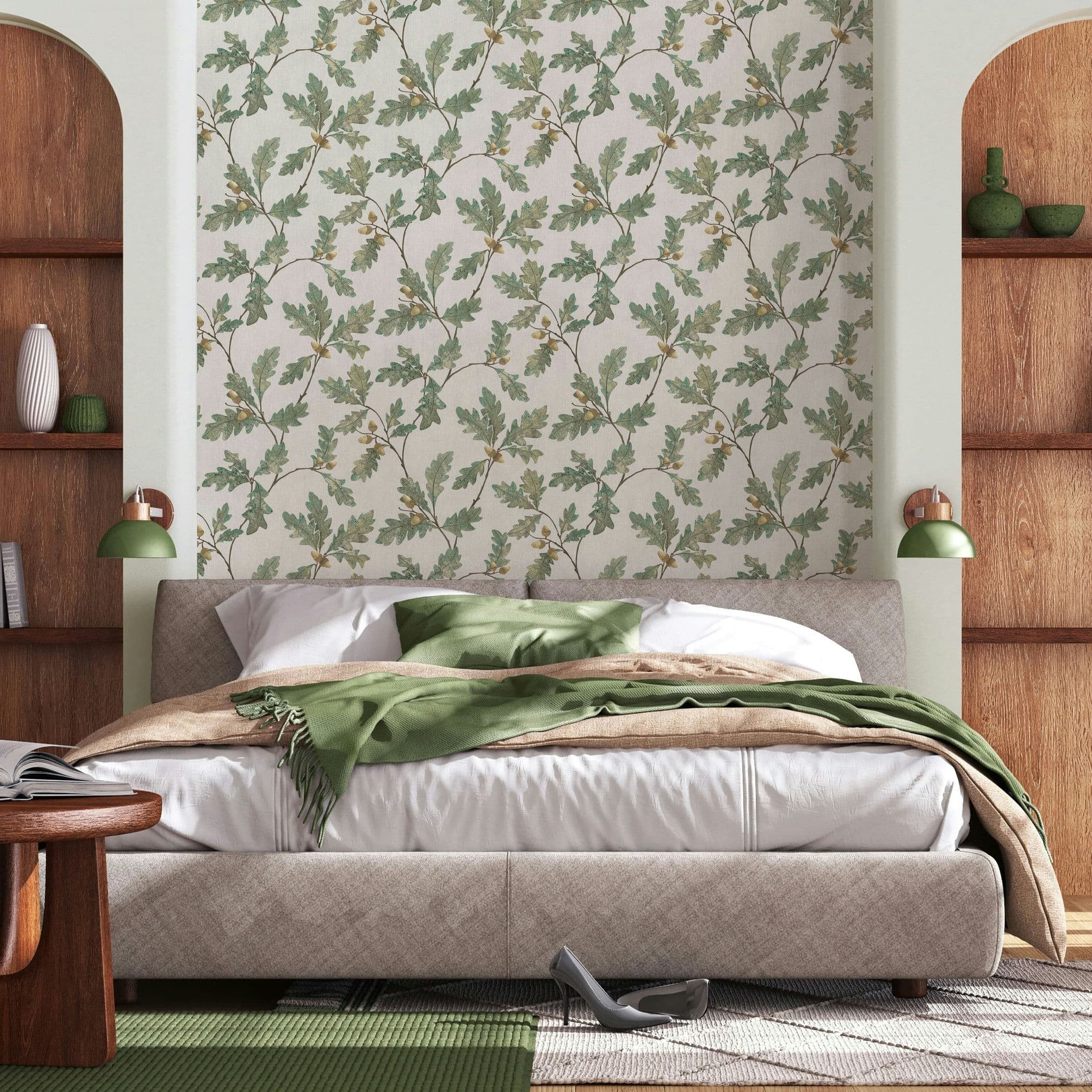 Marburg Vliestapete Tapete Oak Delight, geprägt, floral, moderne Vliestapete für Wohnzimmer Schlafzimmer Küche