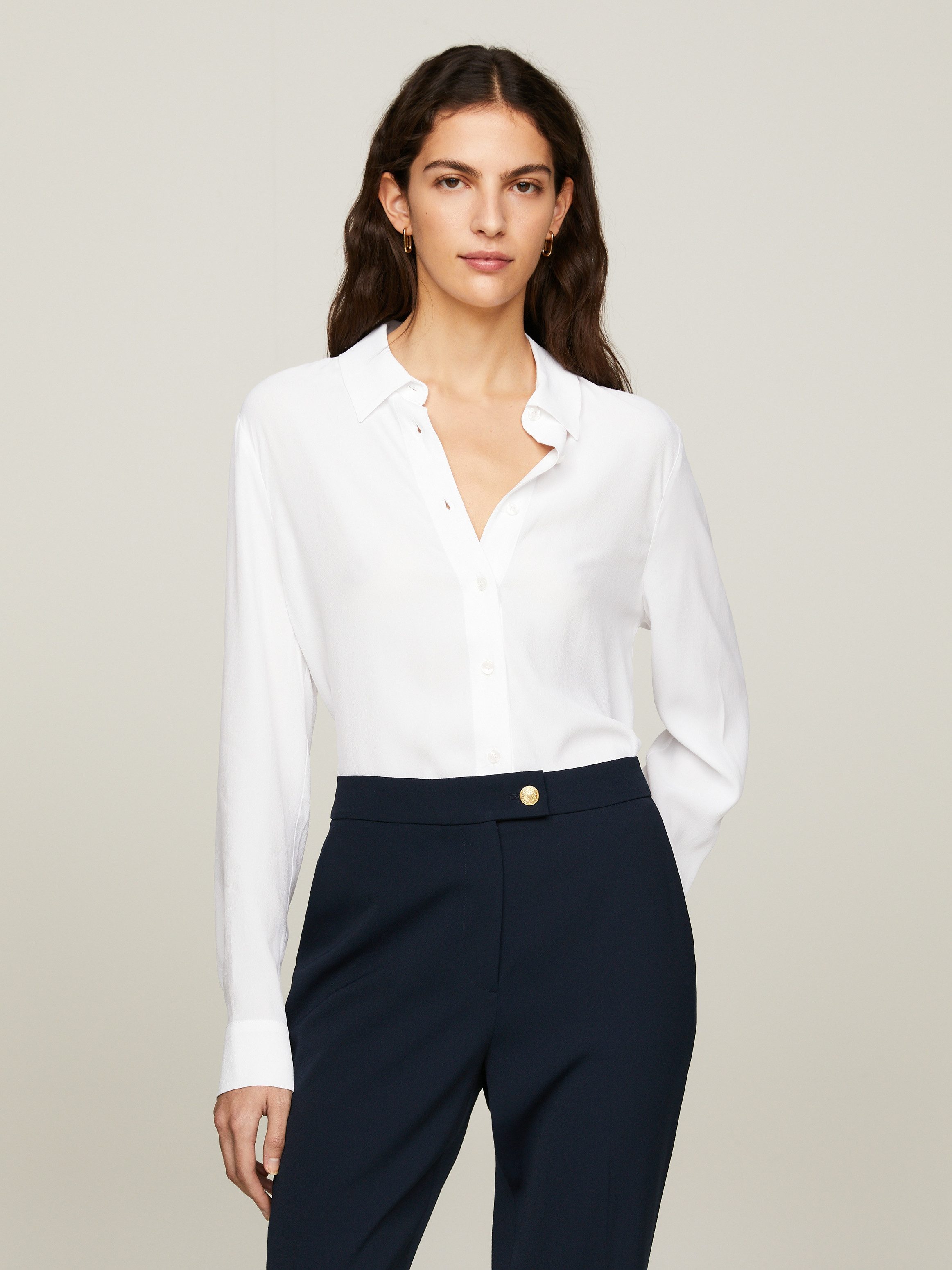 Tommy Hilfiger Hemdbluse FLUID VIS CREPE günstig online kaufen