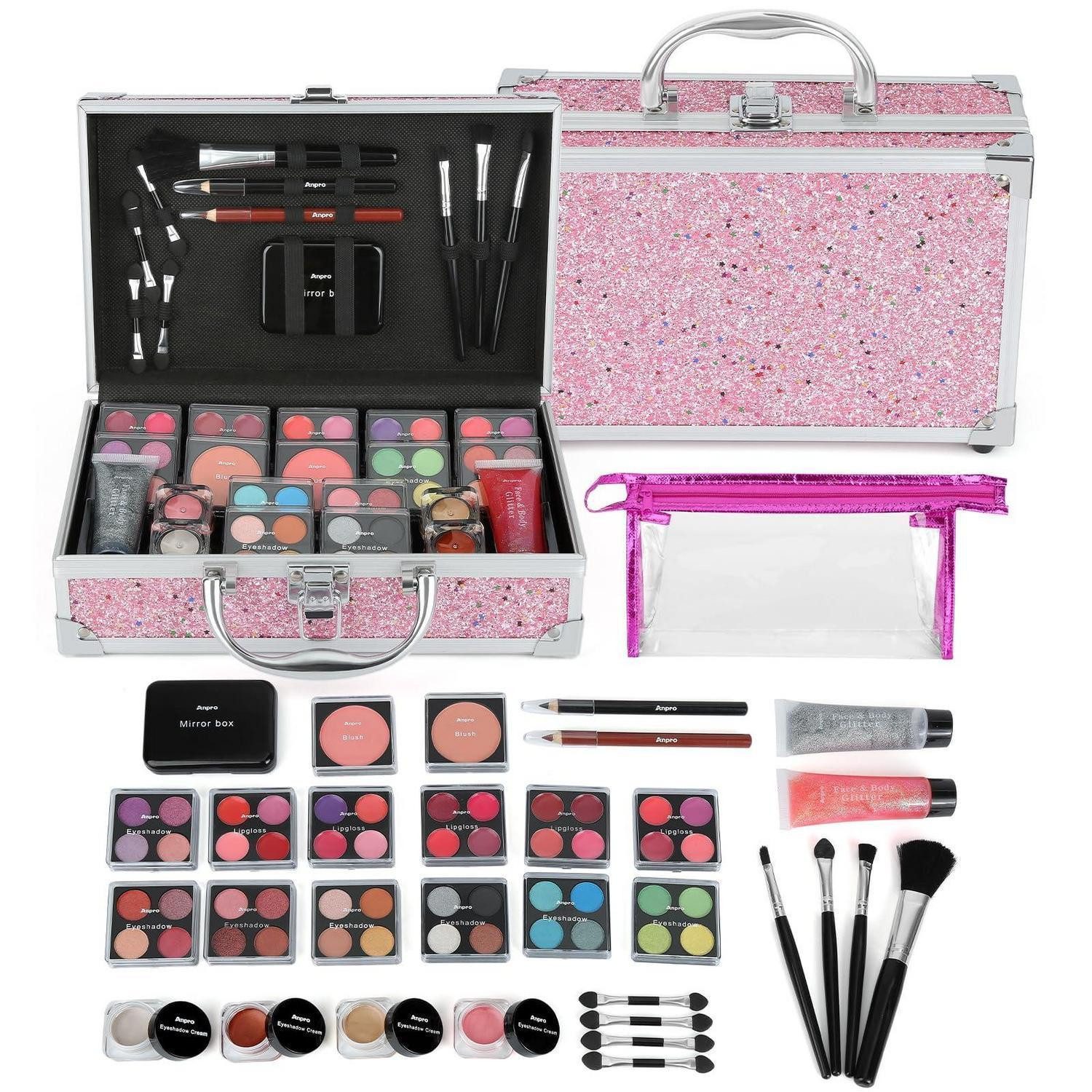 LuxusKollektion Kosmetik-Koffer Schminkkoffer Make-up Set Hot Pink Mädchen Reise