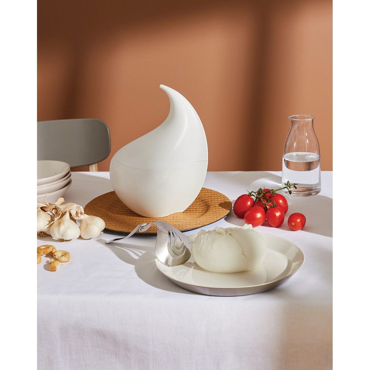 Alessi Servierplatte Alessi Nunziatella ESI23 SET - Designbehälter und Perforierte Pfann